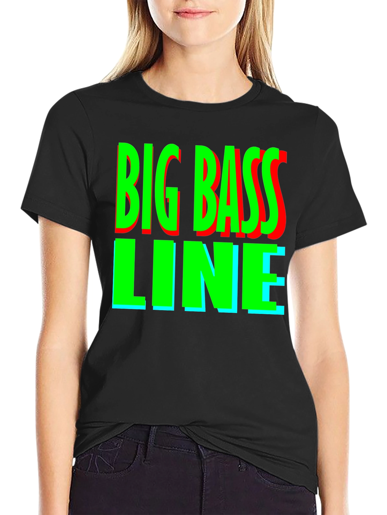 Big Bass Line Graphic Tee - Retro Music Shirt