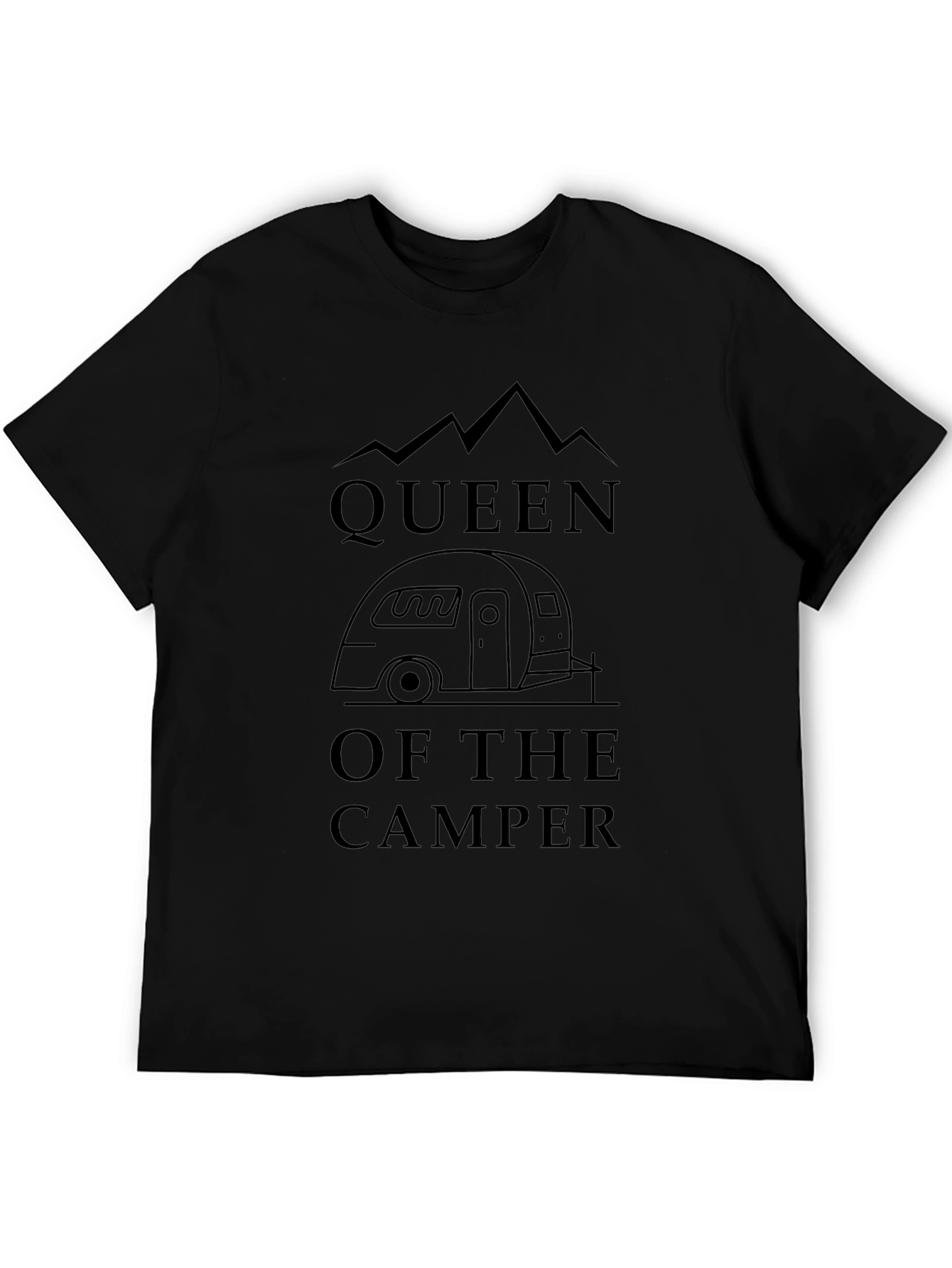 Queen of the Camper Graphic Tee - Black