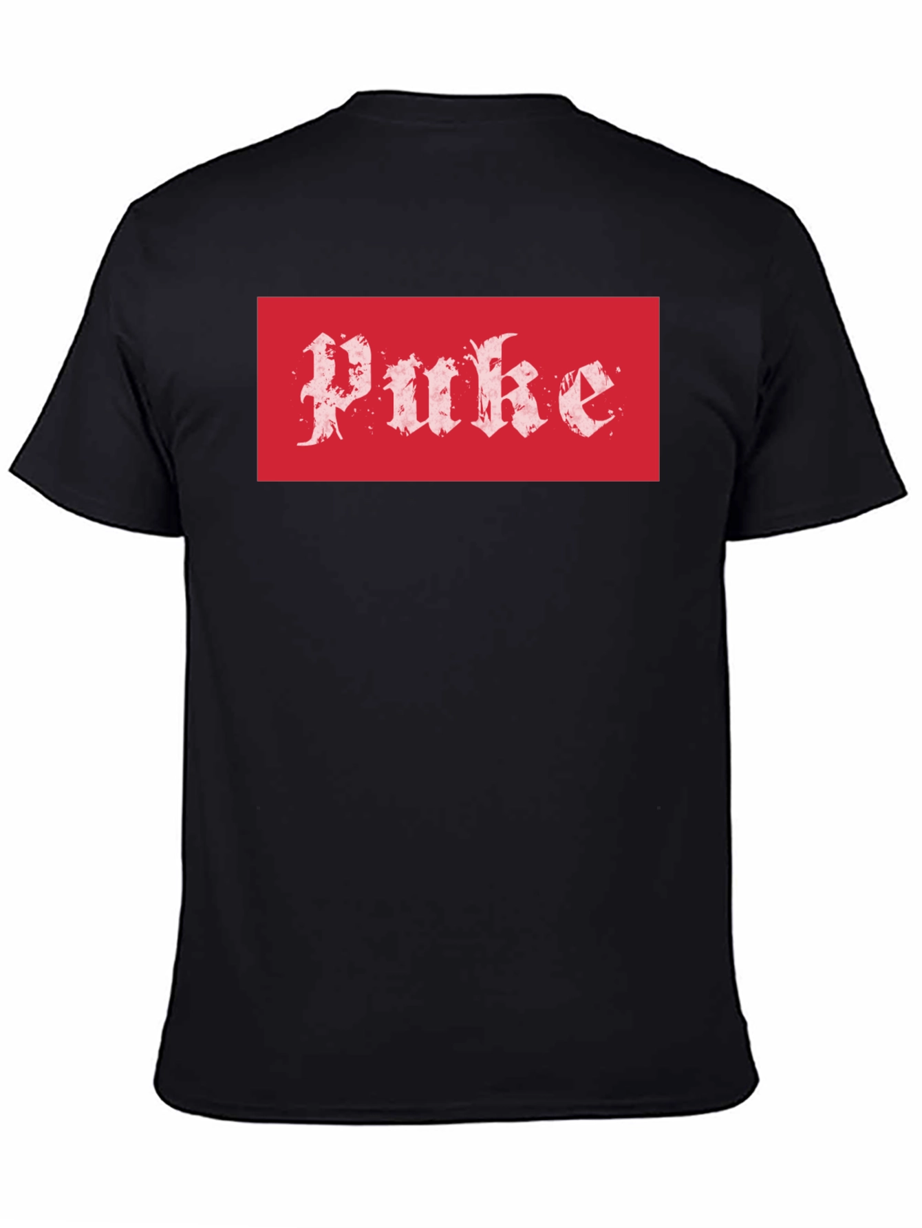 Puke Graphic Tee - Red Box Logo Black T-Shirt