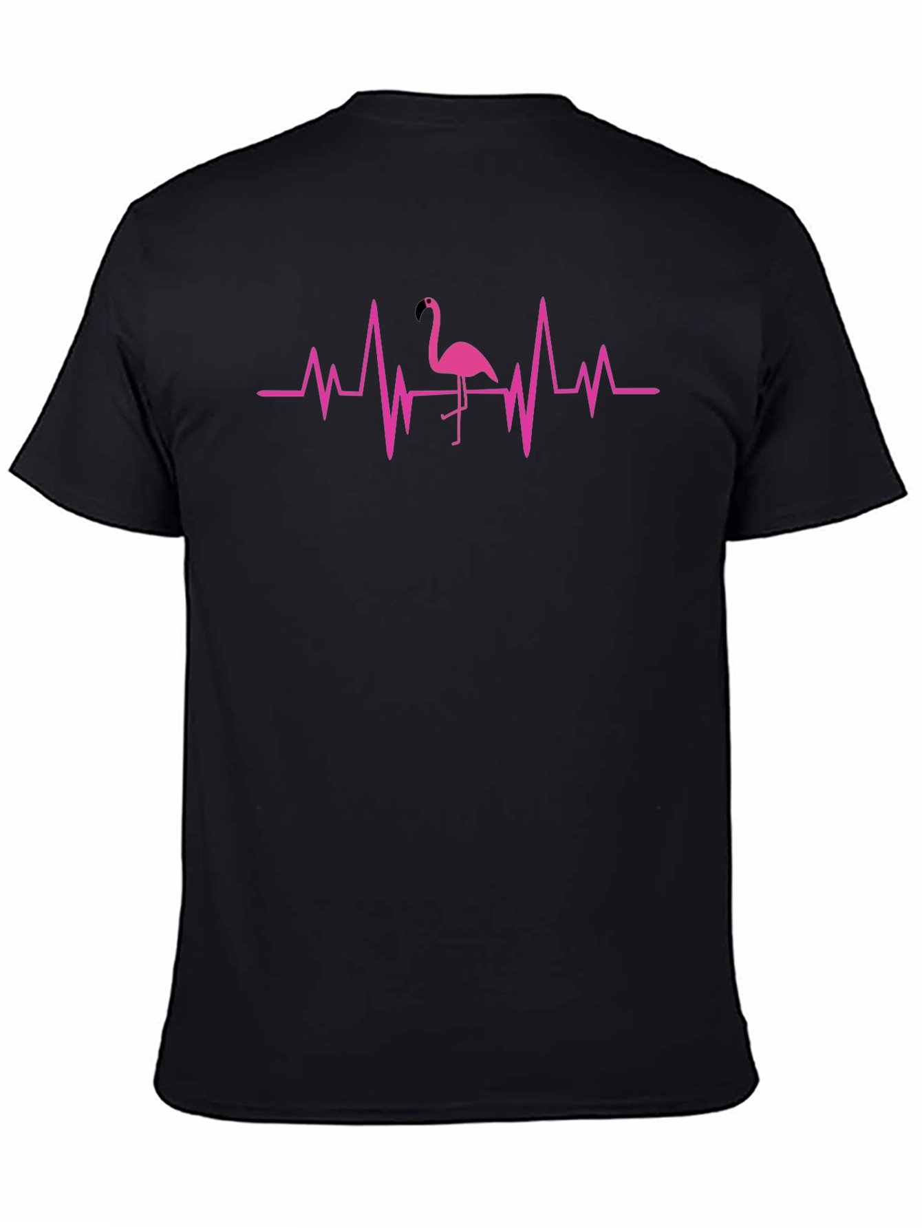 Flamingo Heartbeat Graphic Tee - Cool Casual Style
