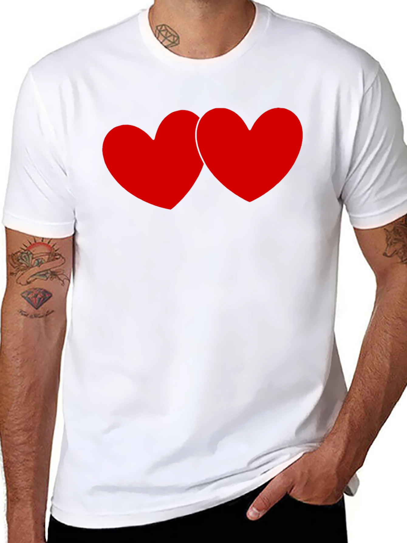 Heart to Heart Black Tee