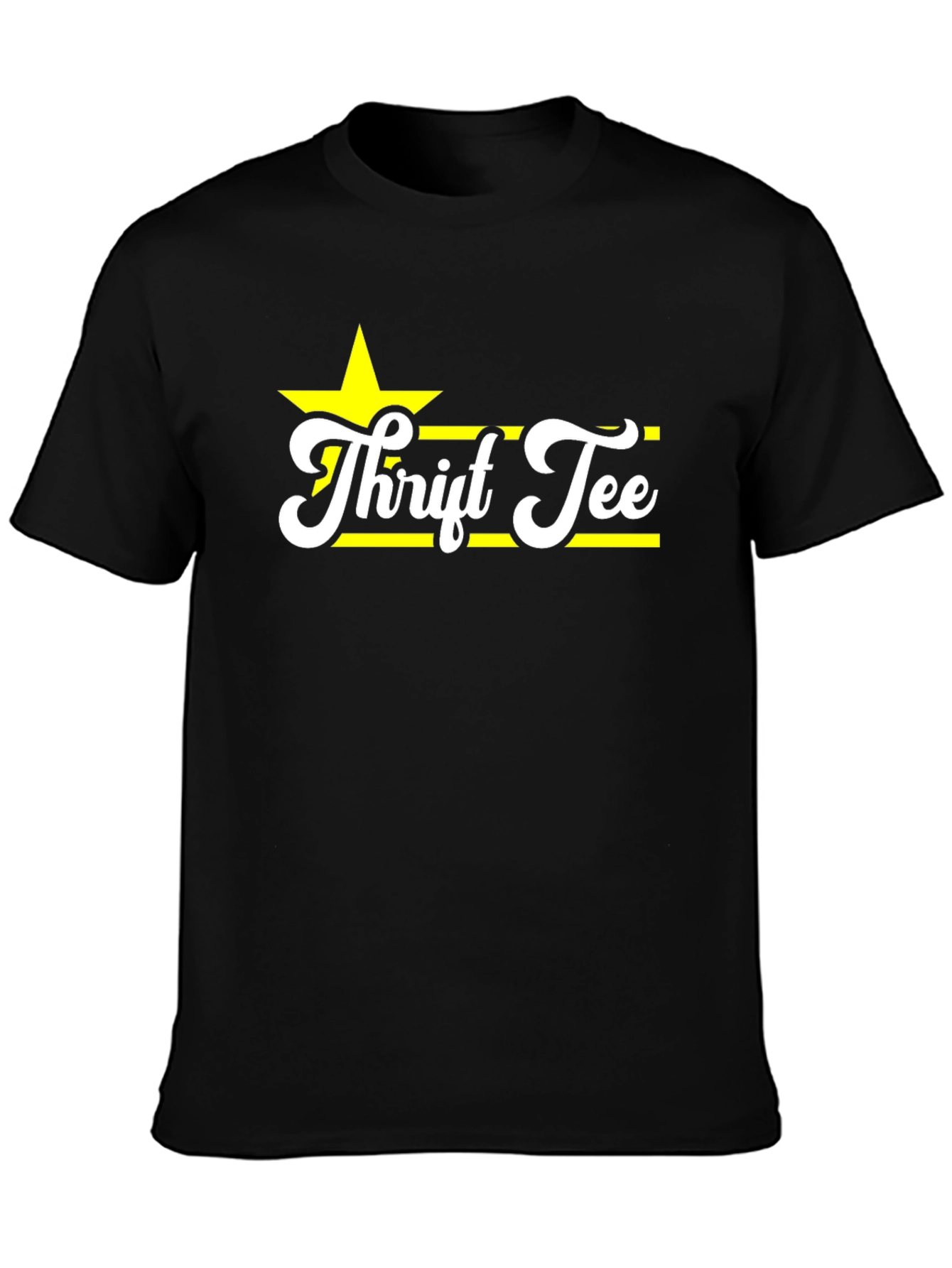 Thrift Tee Black Cotton T-Shirt