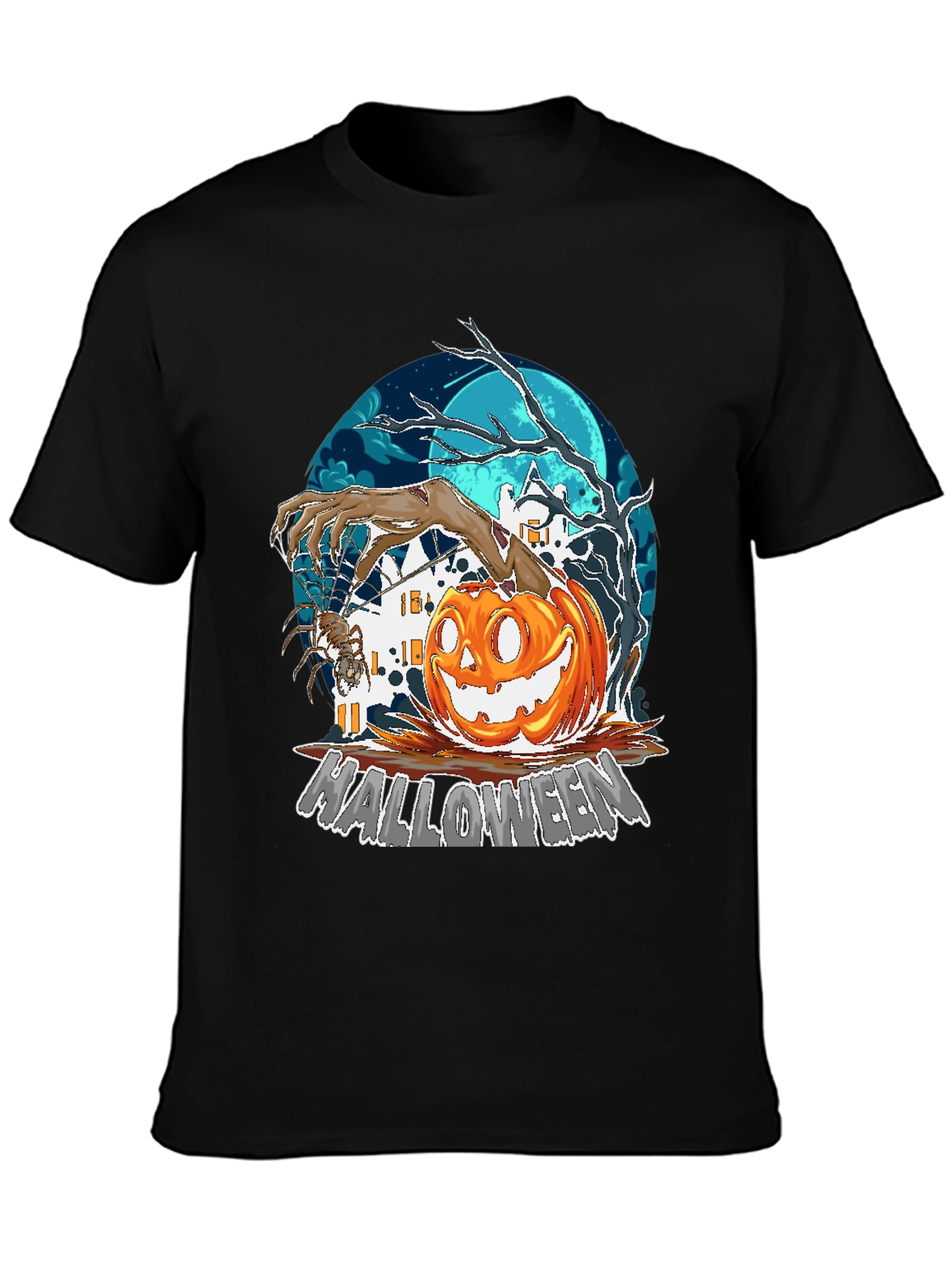 Halloween Pumpkin T-Shirt - Spooky Graphic Tee
