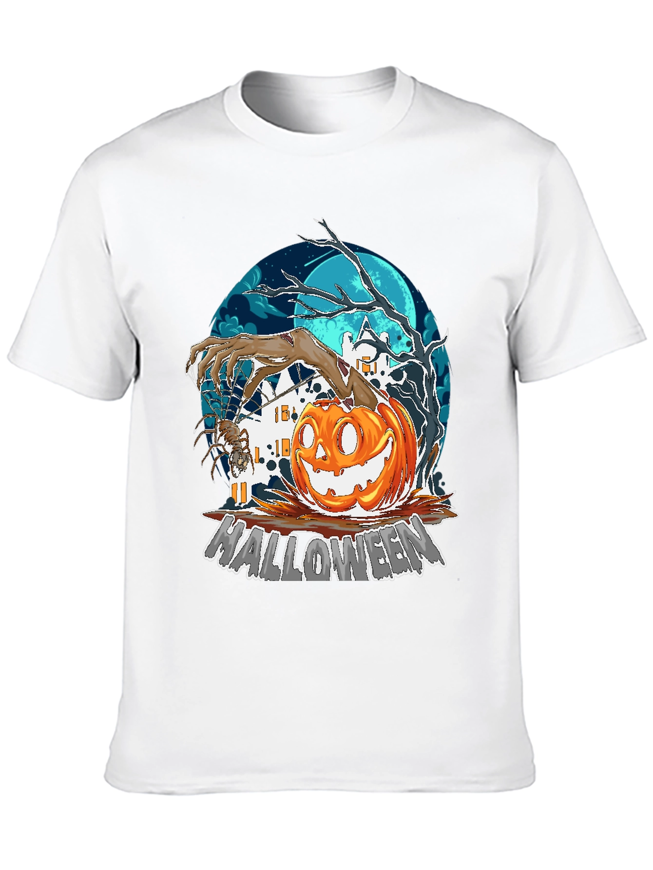 Halloween Pumpkin T-Shirt - Spooky Graphic Tee