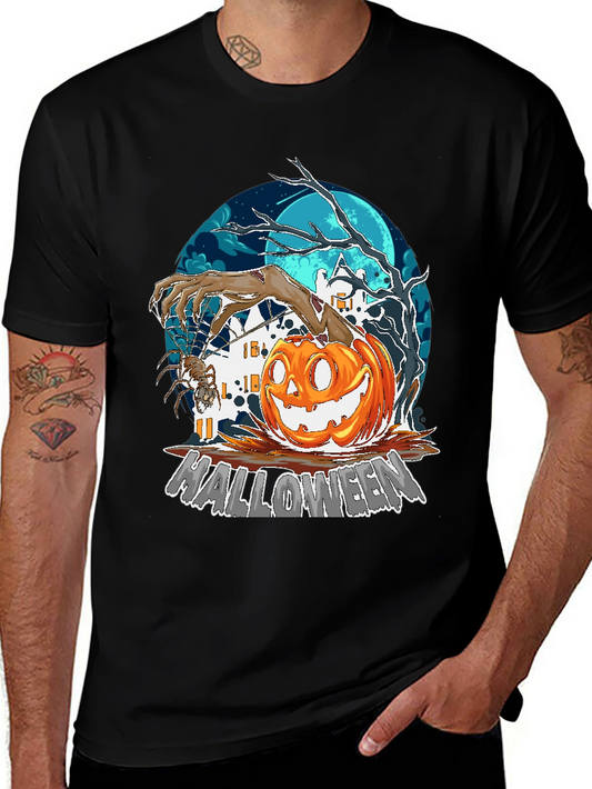 Halloween Pumpkin T-Shirt - Spooky Graphic Tee