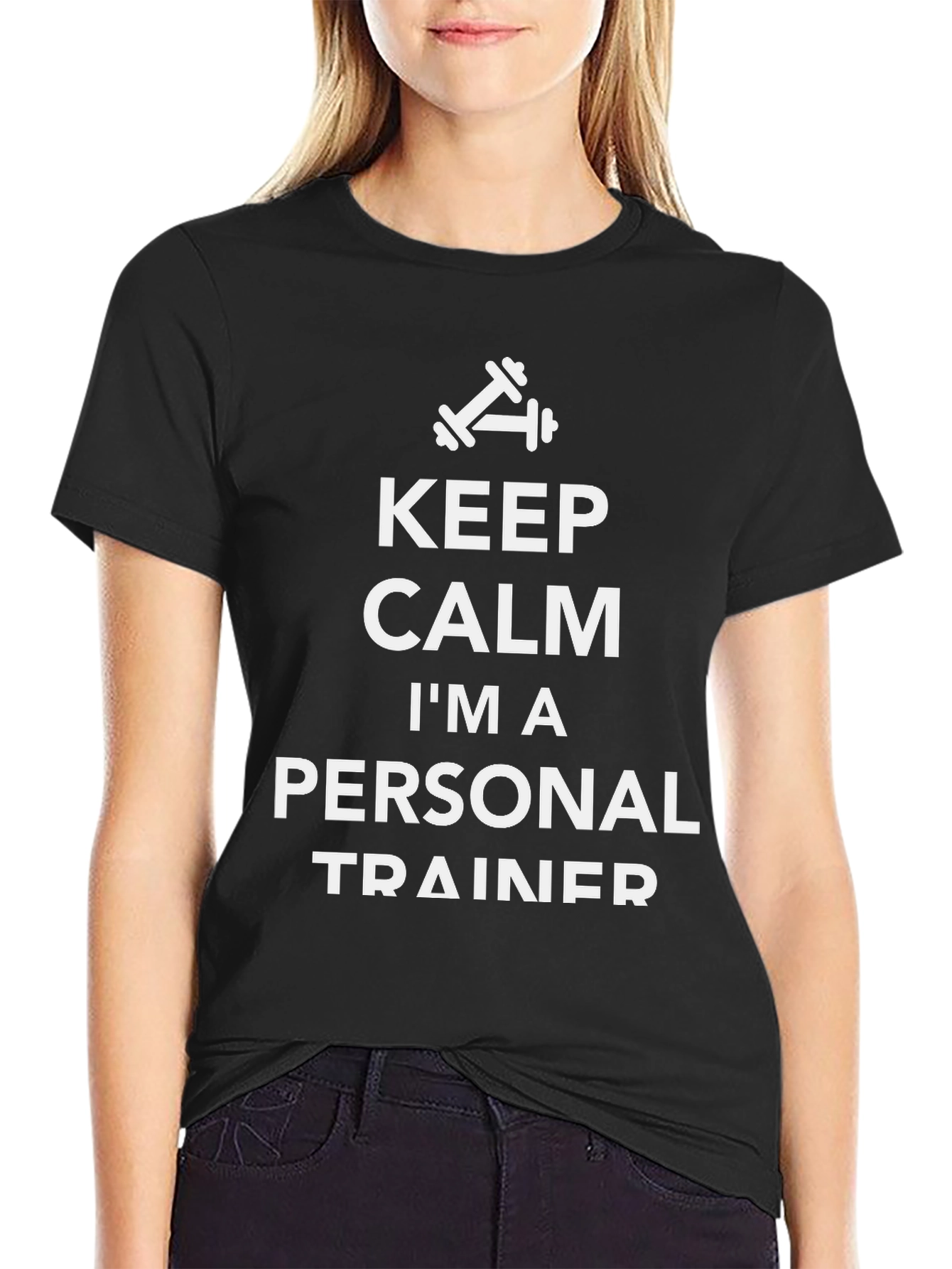 Keep Calm Personal Trainer Black T-Shirt
