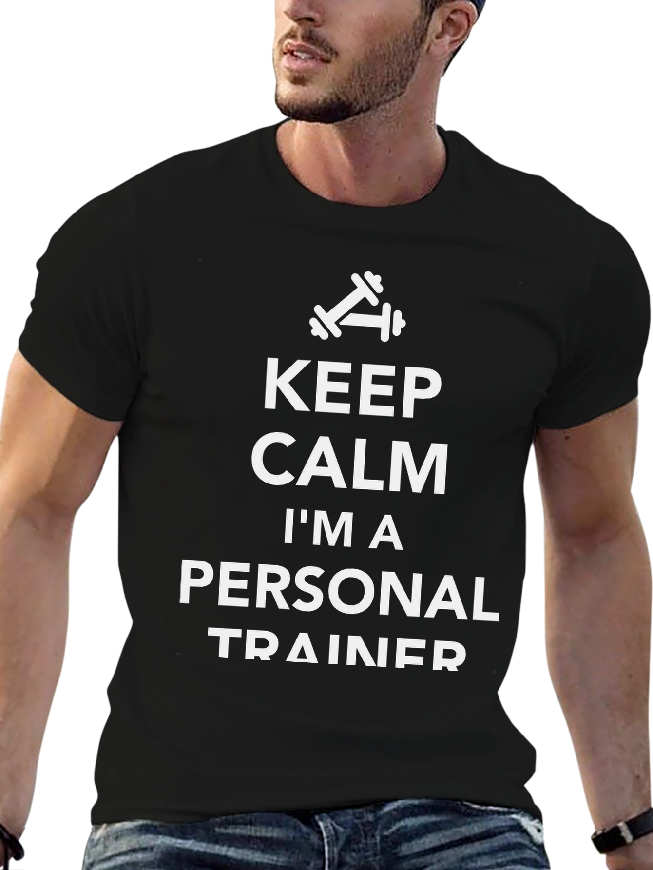 Keep Calm Personal Trainer Black T-Shirt