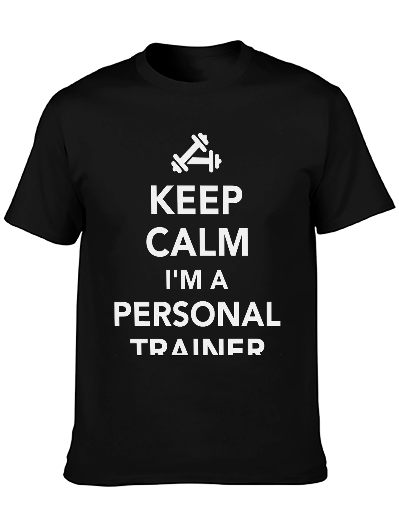Keep Calm Personal Trainer Black T-Shirt