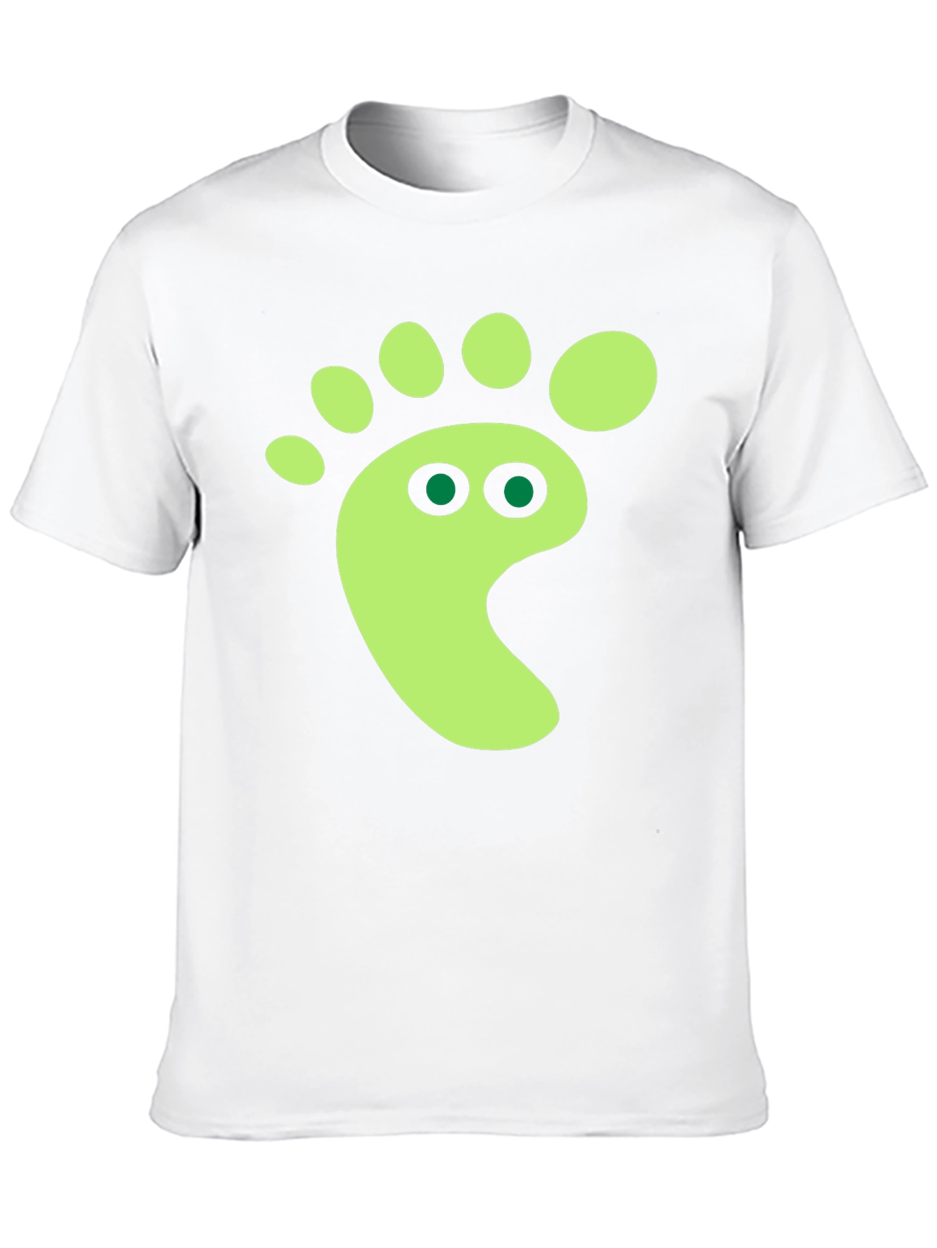 Funky Footprint Graphic Tee - Black Cotton Shirt