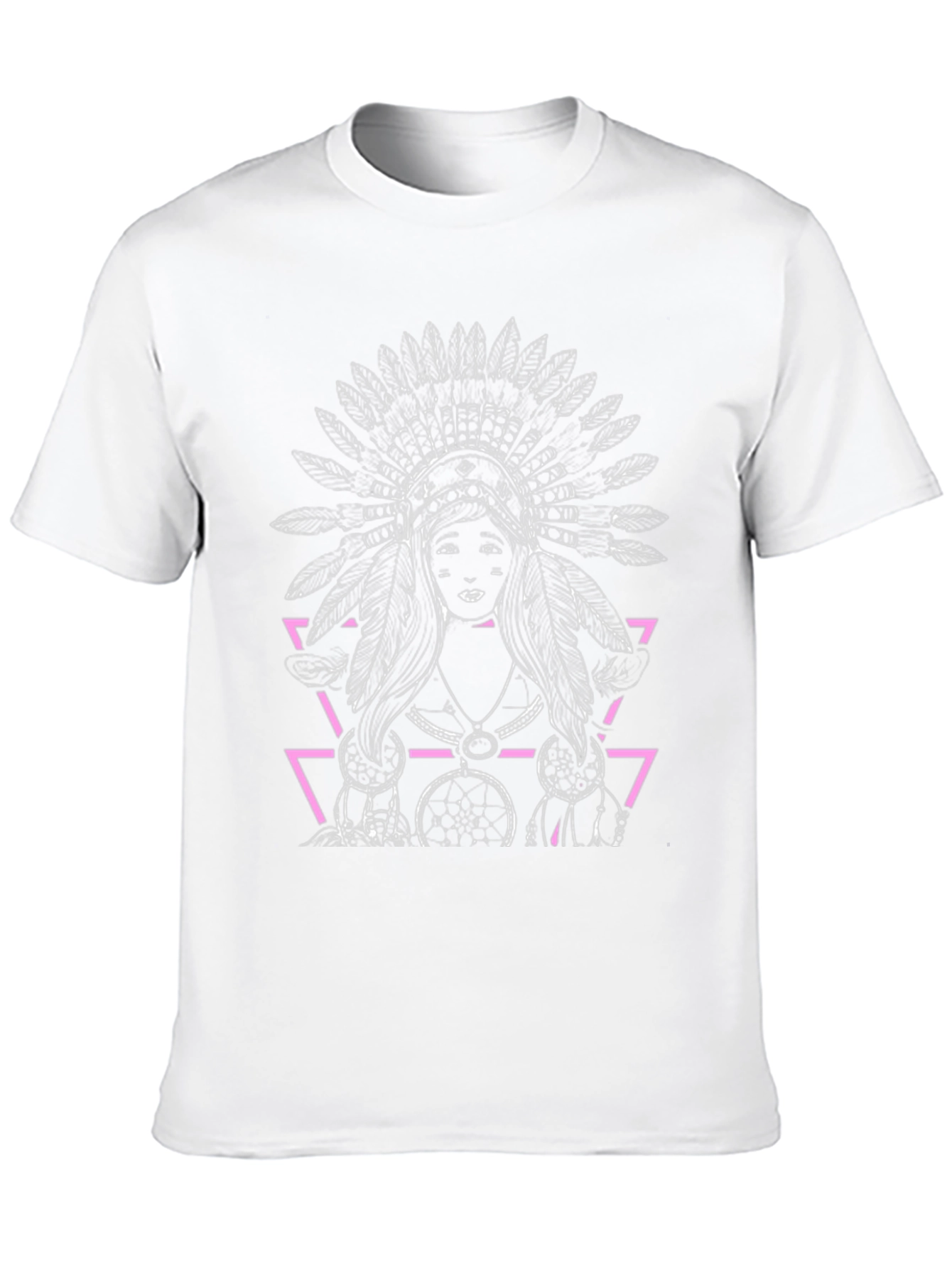 Native American Headdress Graphic Black T-Shirt