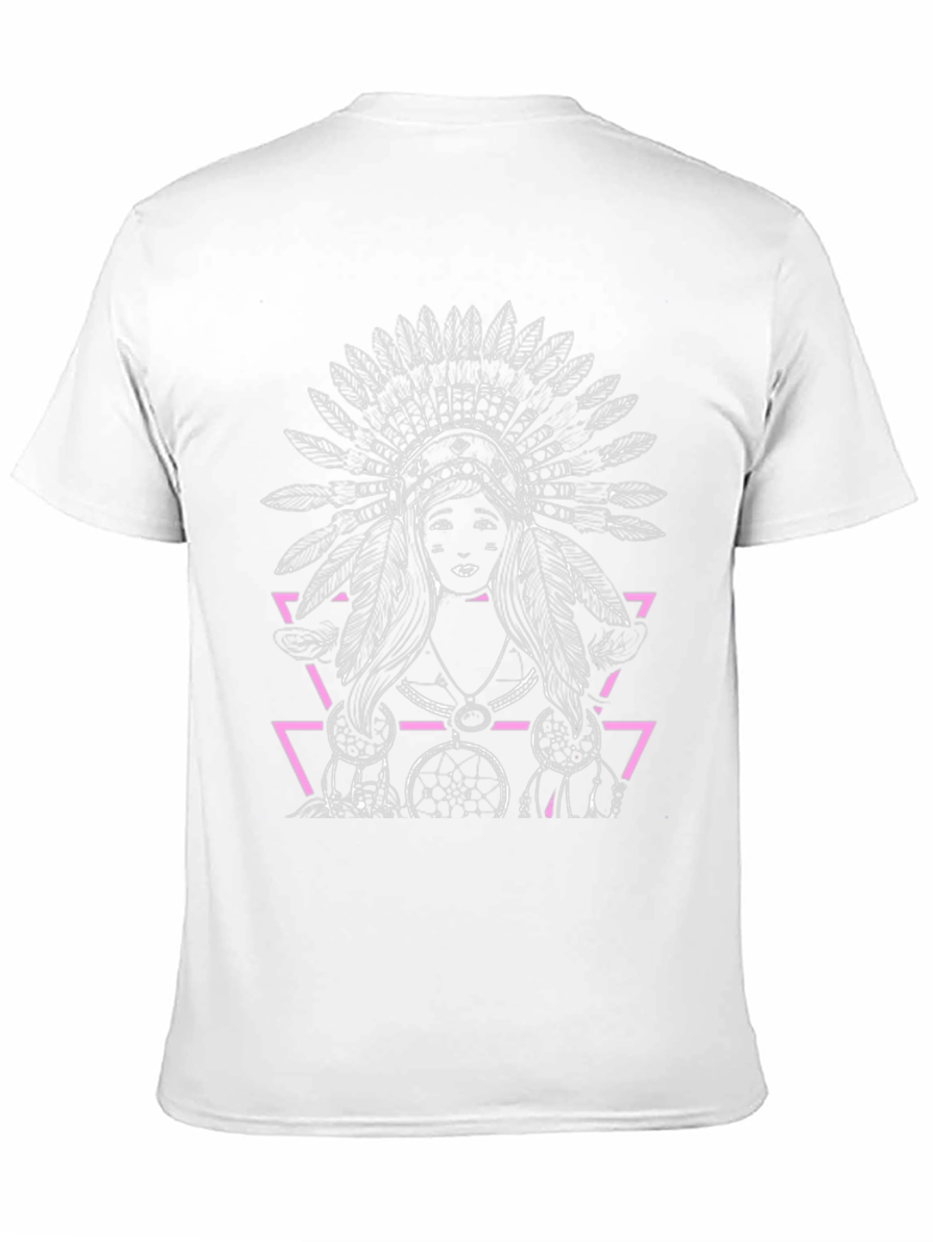 Native American Headdress Graphic Black T-Shirt