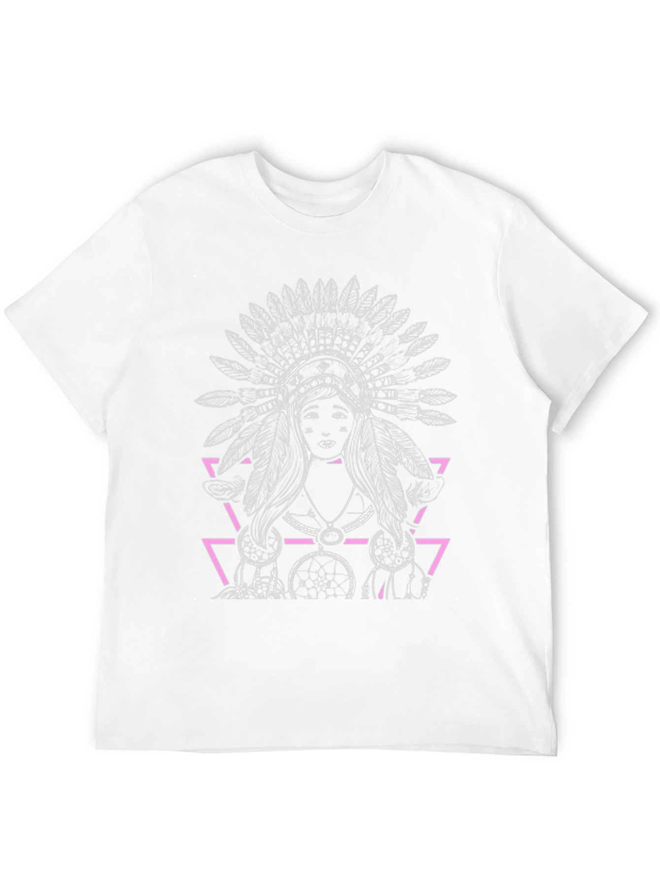 Native American Headdress Graphic Black T-Shirt