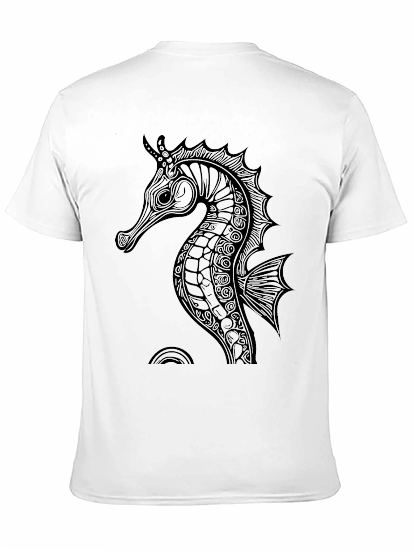 Sea Horse Graphic Tee - Mens Black T-Shirt