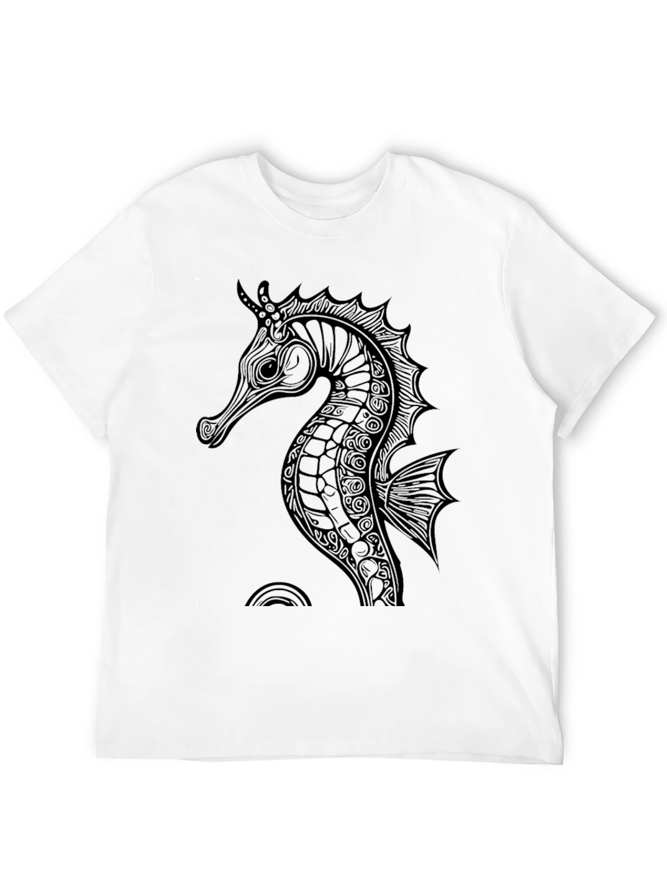 Sea Horse Graphic Tee - Mens Black T-Shirt