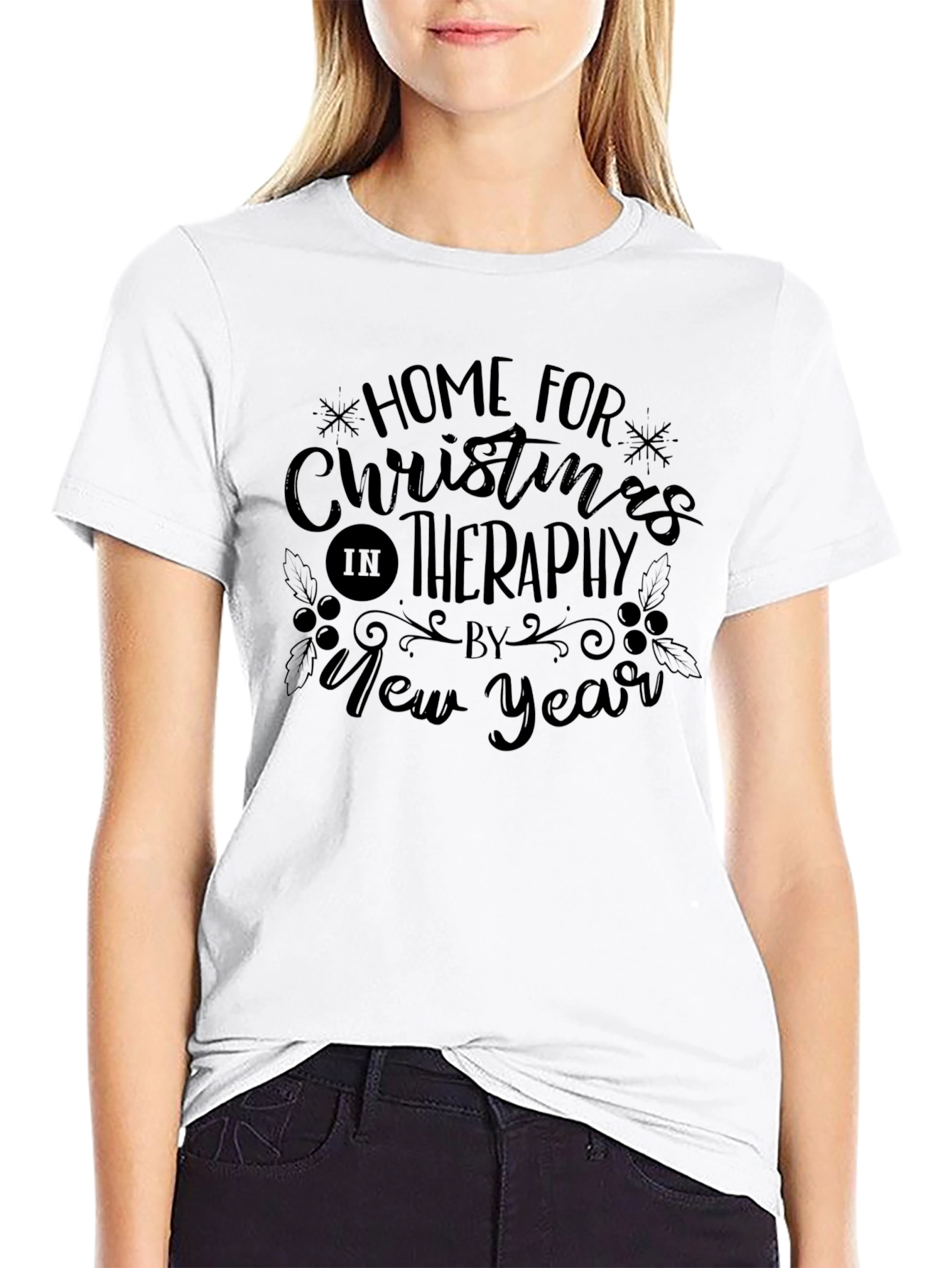 Home For Christmas In Therapy T-Shirt