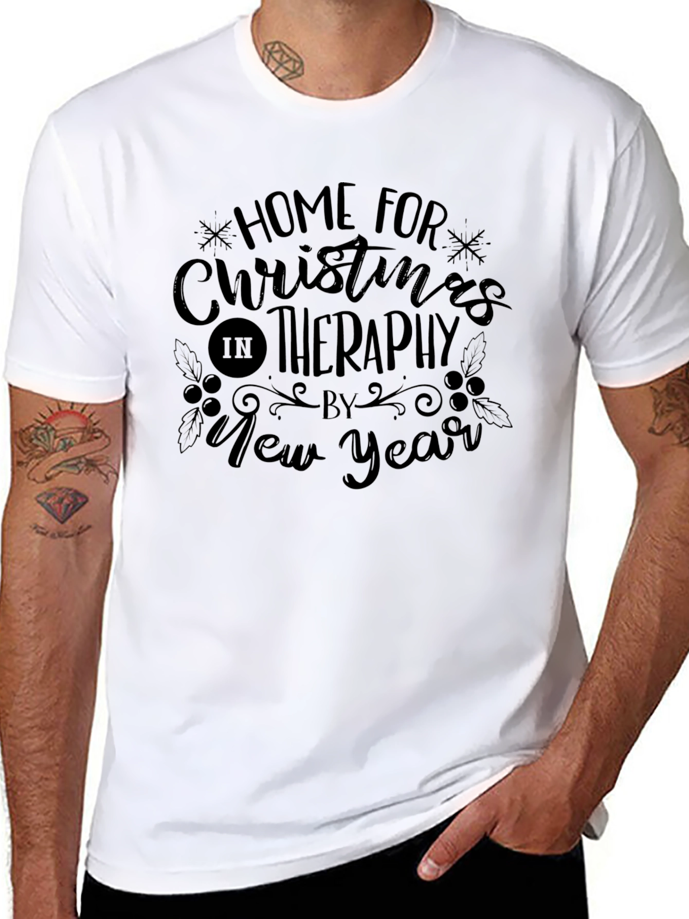 Home For Christmas In Therapy T-Shirt