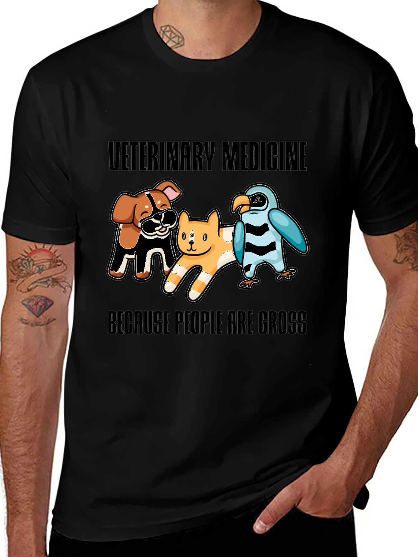 Veterinary Medicine T-Shirt - Because People Are Gross!