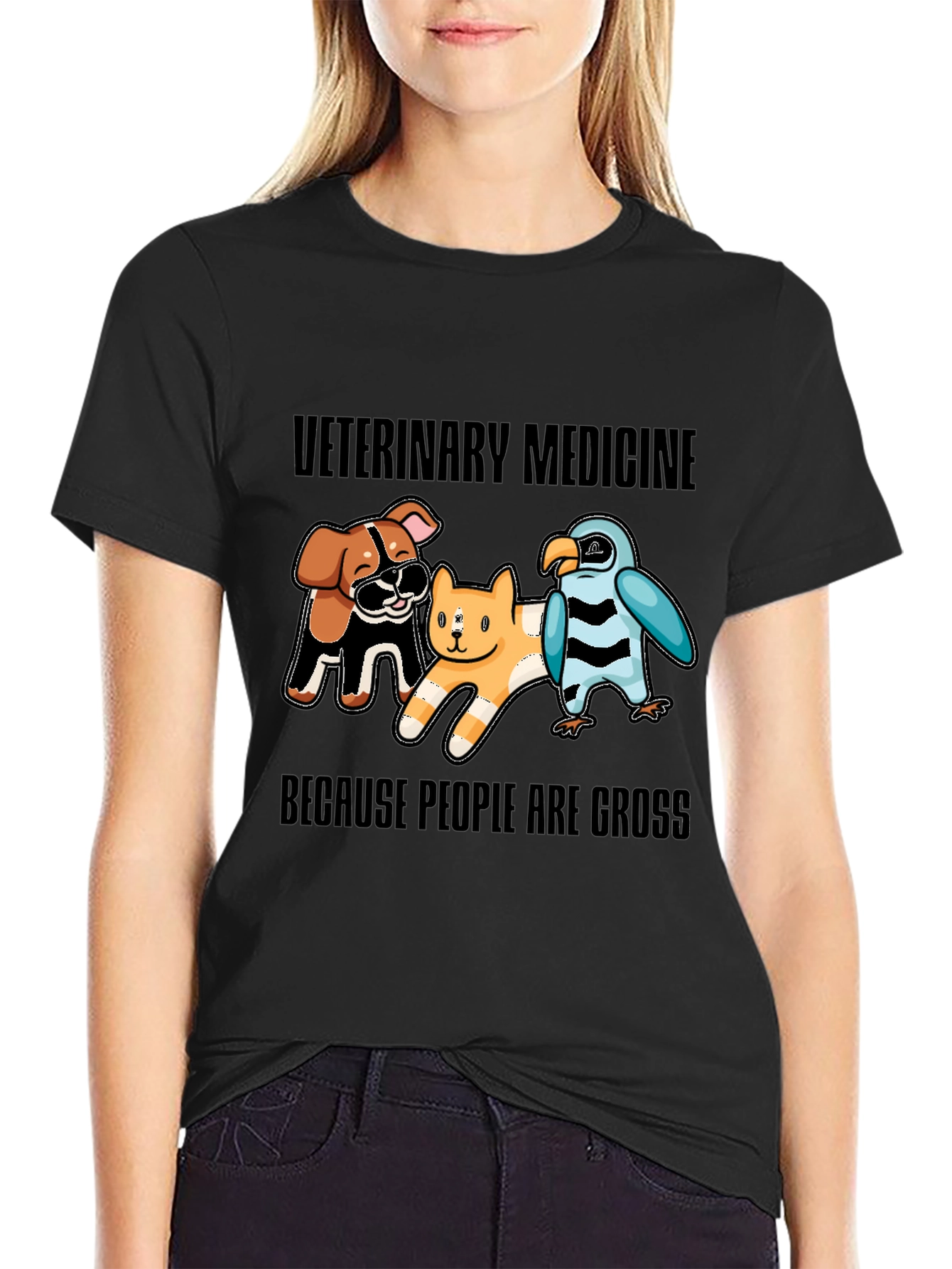 Veterinary Medicine T-Shirt - Because People Are Gross!