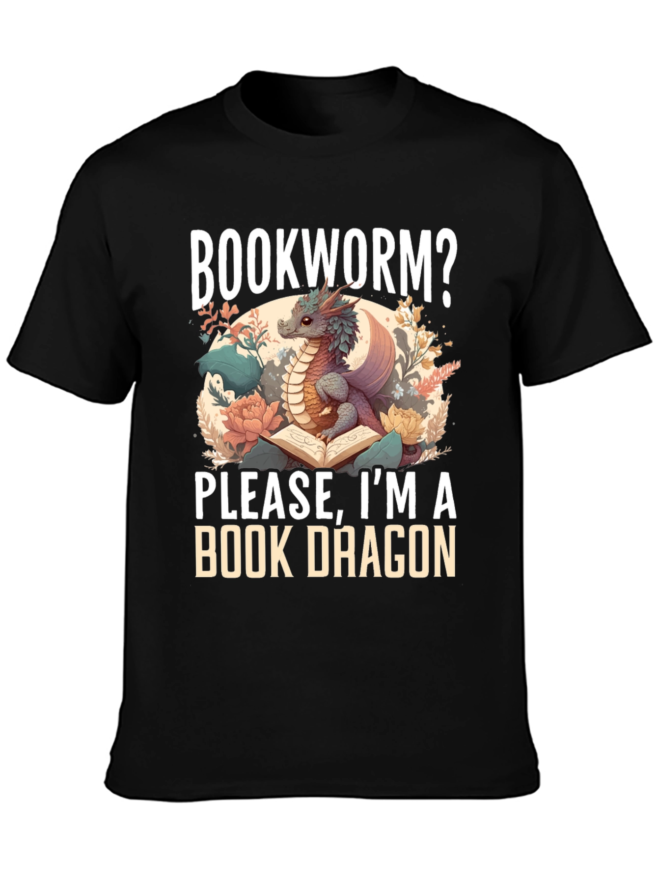 Book Dragon Graphic T-Shirt