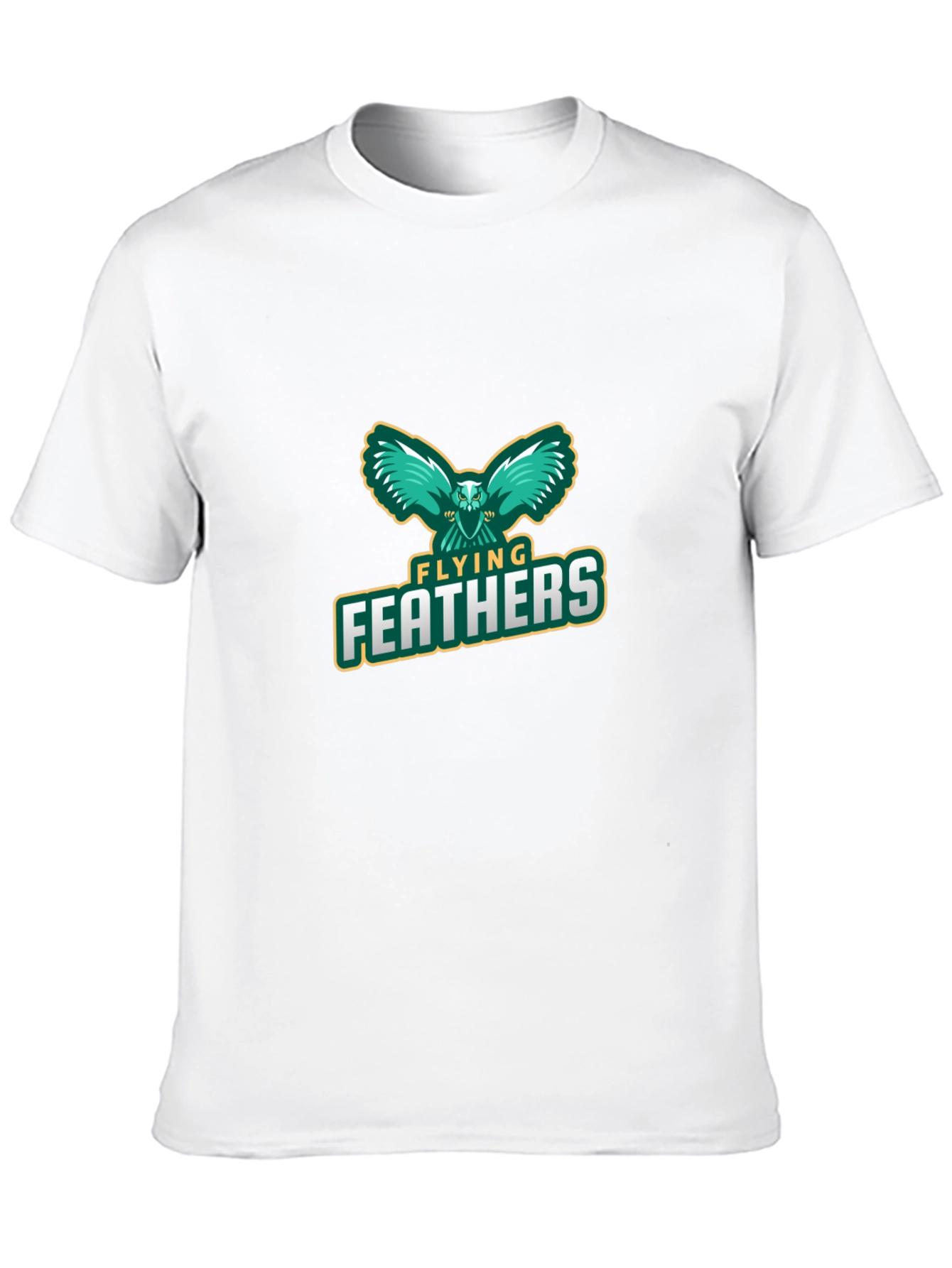 Flying Feathers Graphic Black T-Shirt