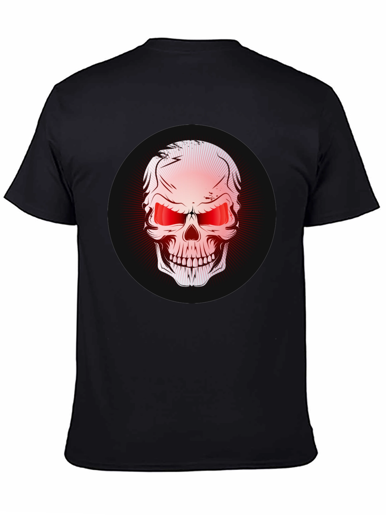 Skull Graphic Print Black T-Shirt