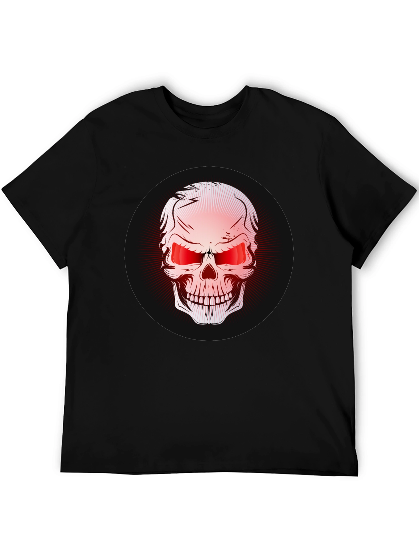 Skull Graphic Print Black T-Shirt