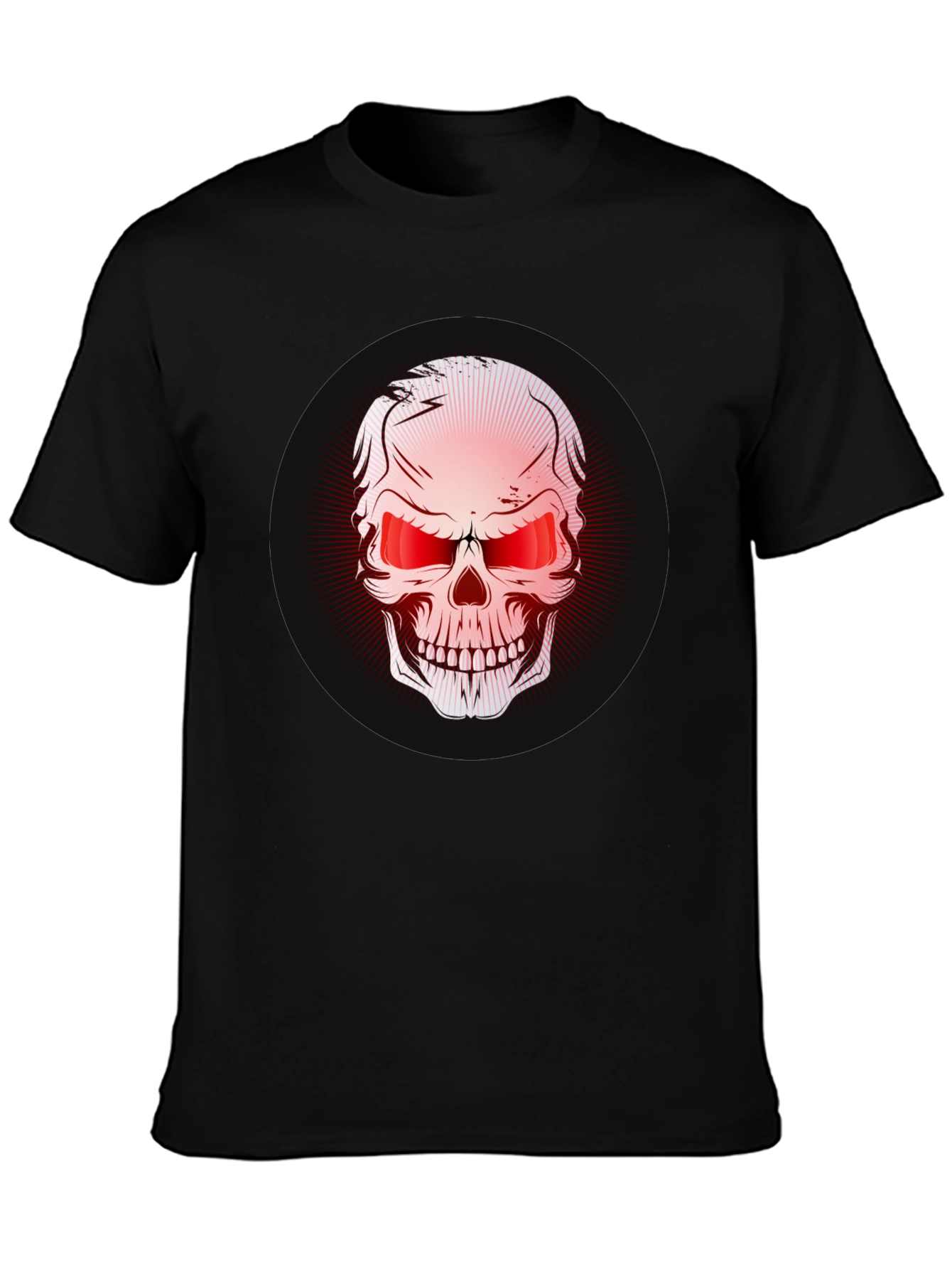 Skull Graphic Print Black T-Shirt