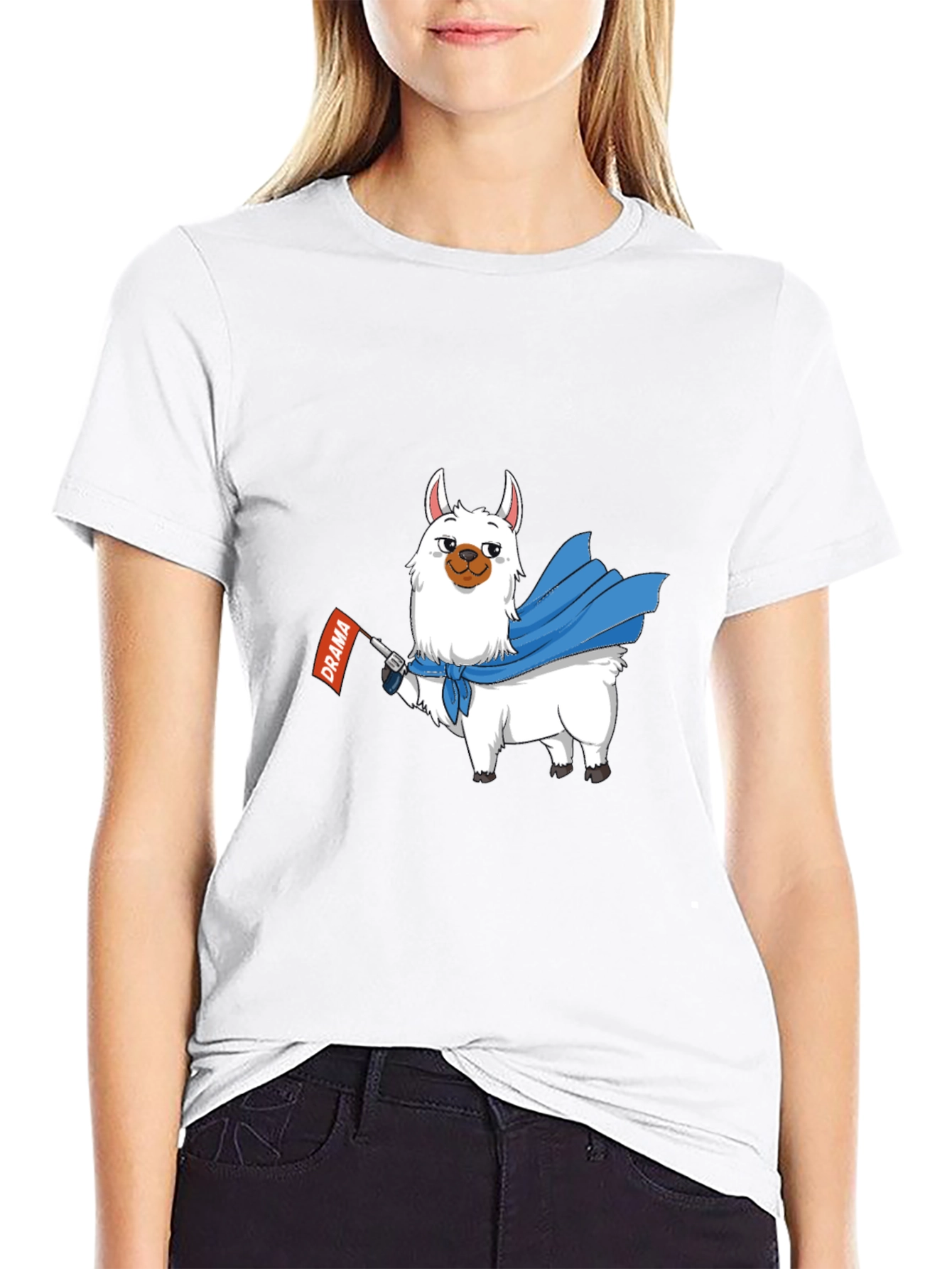 Drama Llama T-Shirt - Funny Cartoon Alpaca Tee