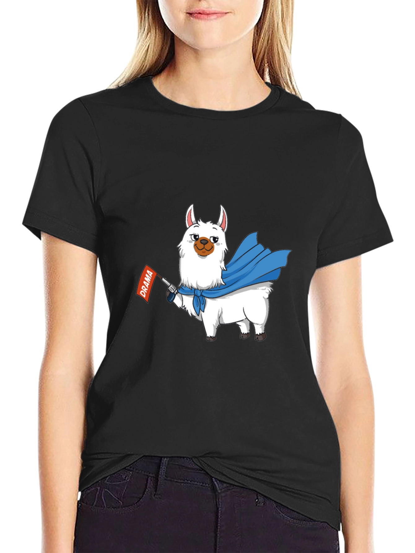 Drama Llama T-Shirt - Funny Cartoon Alpaca Tee