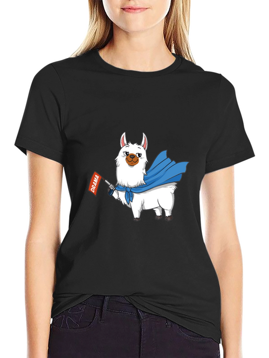 Drama Llama T-Shirt - Funny Cartoon Alpaca Tee