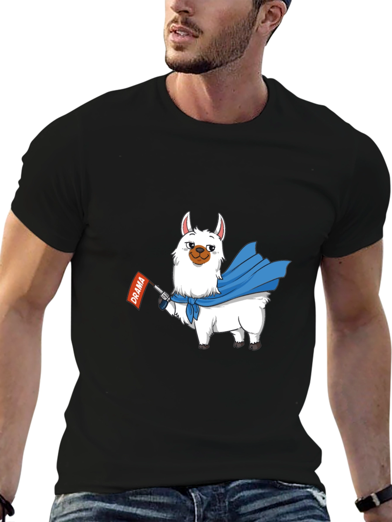 Drama Llama T-Shirt - Funny Cartoon Alpaca Tee
