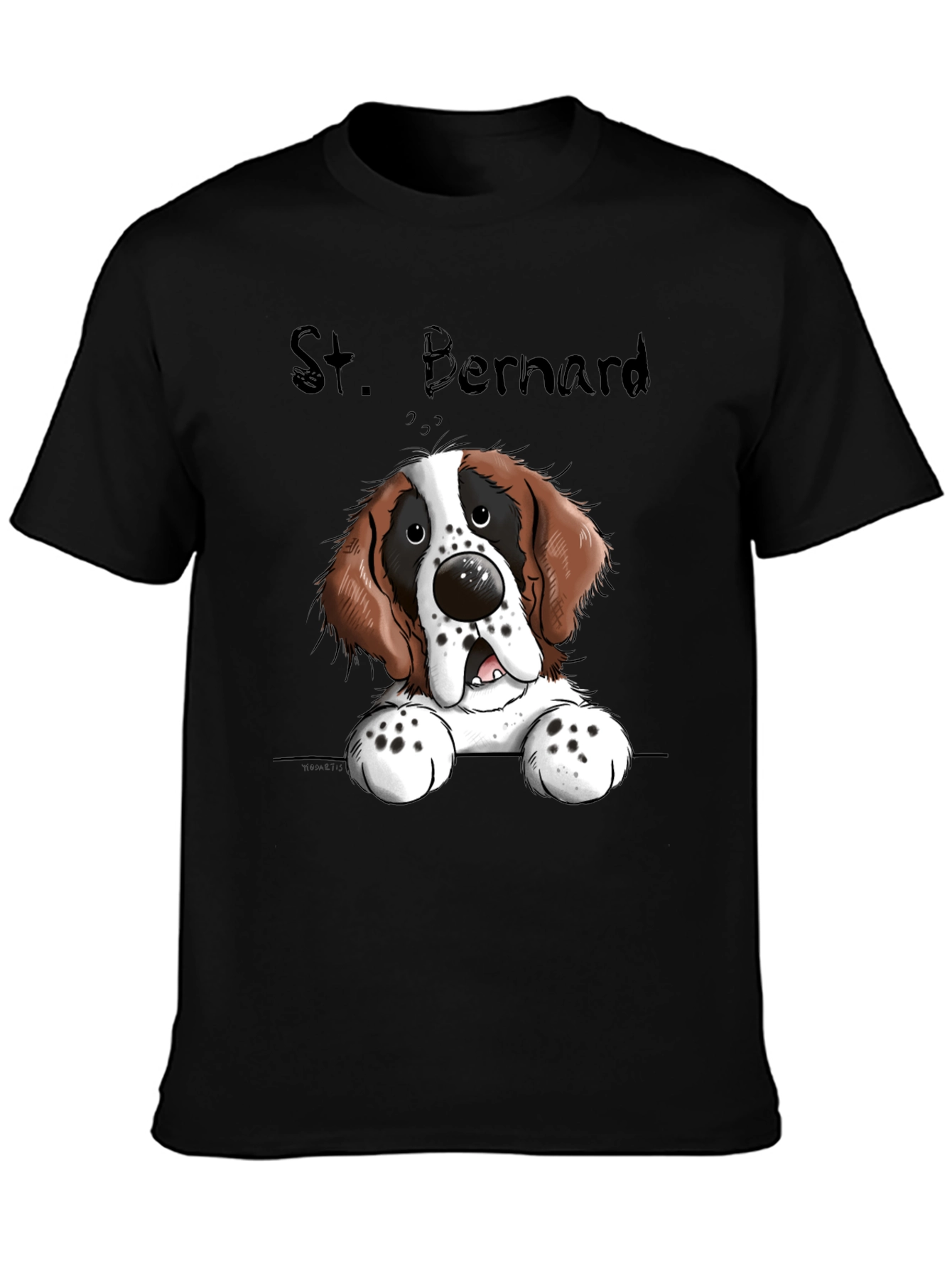 St. Bernard Dog Cartoon T-Shirt