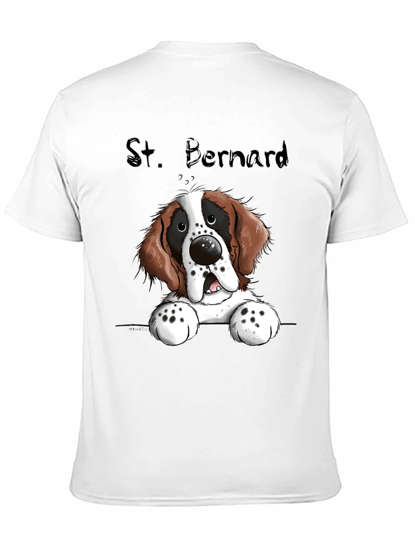 St. Bernard Dog Cartoon T-Shirt