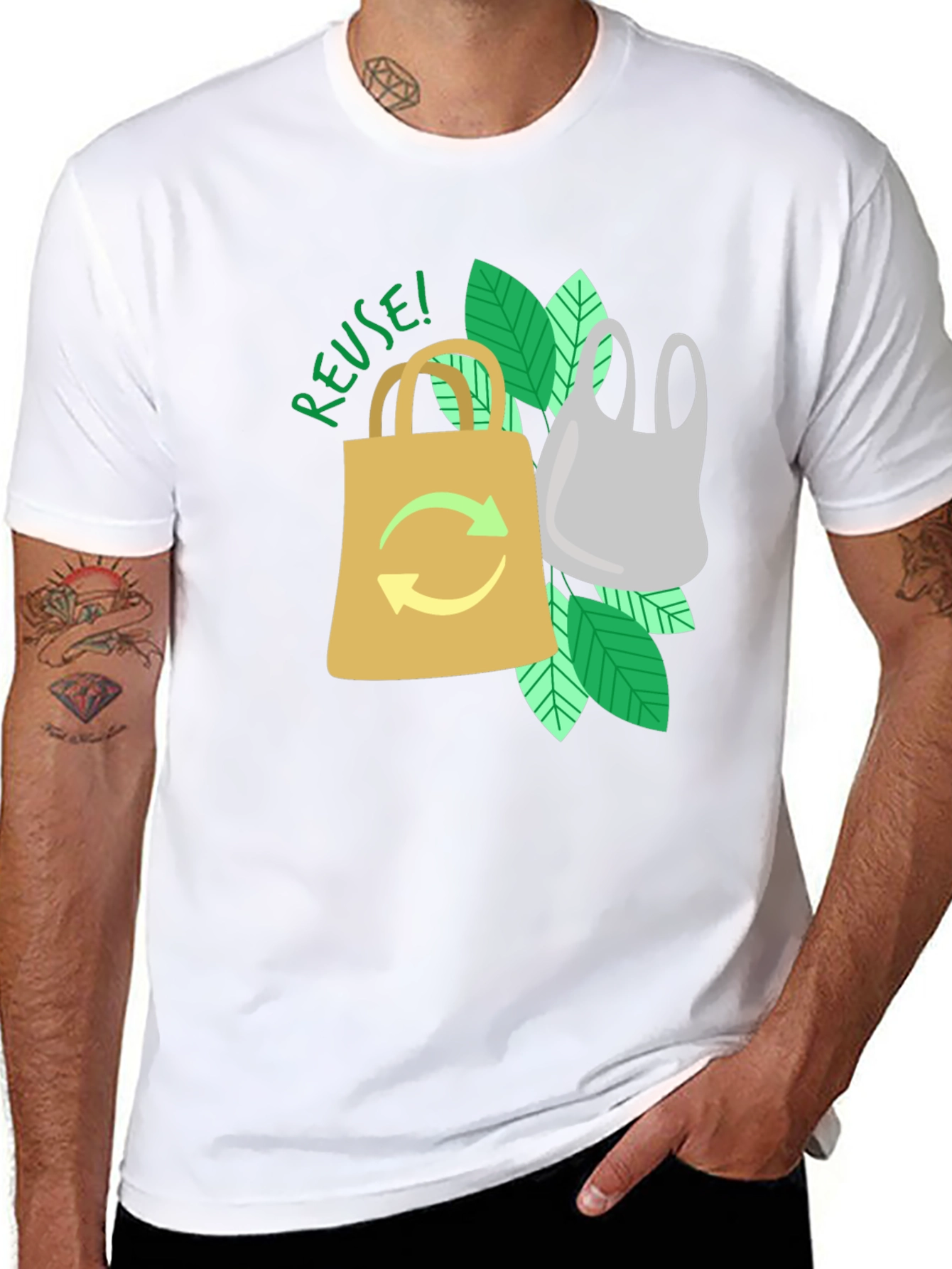 Eco-Friendly Reuse Graphic T-Shirt