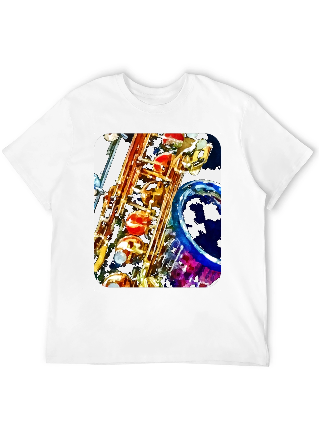 Saxophone Art Print Graphic Tee