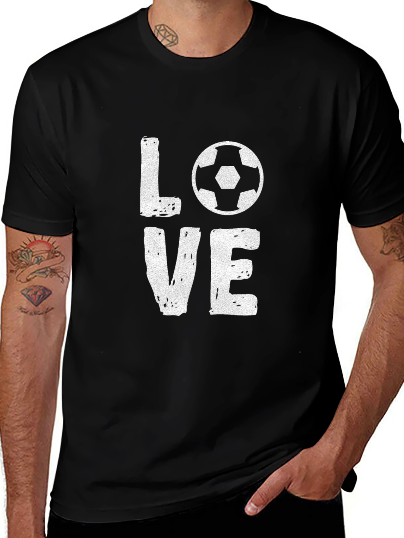 Love Soccer Black T-Shirt