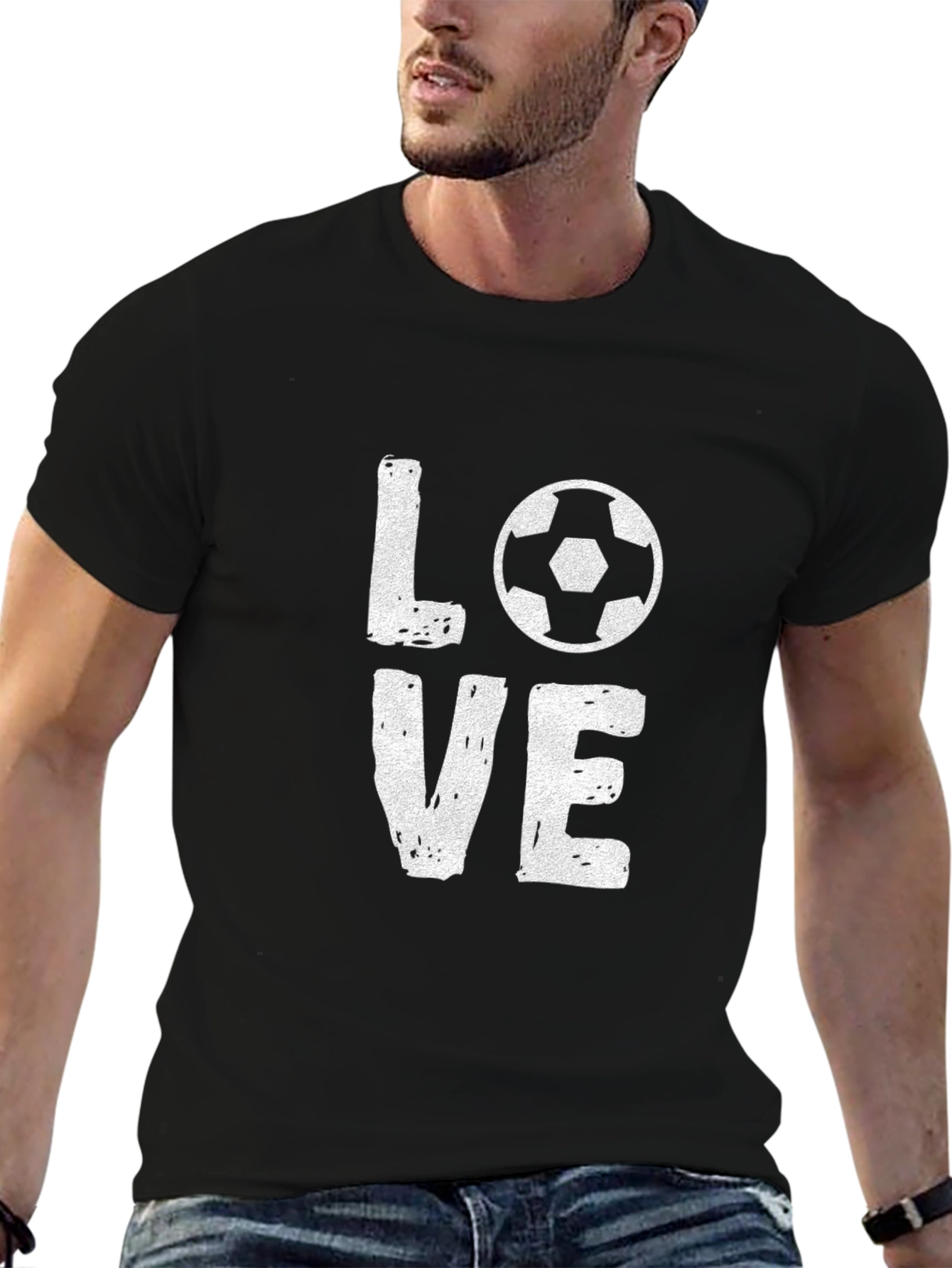Love Soccer Black T-Shirt