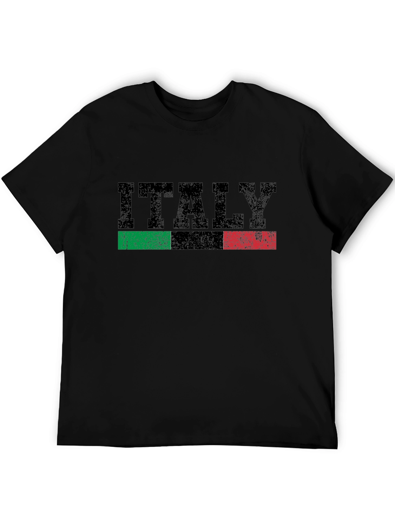 Italy Flag Graphic T-Shirt - Black