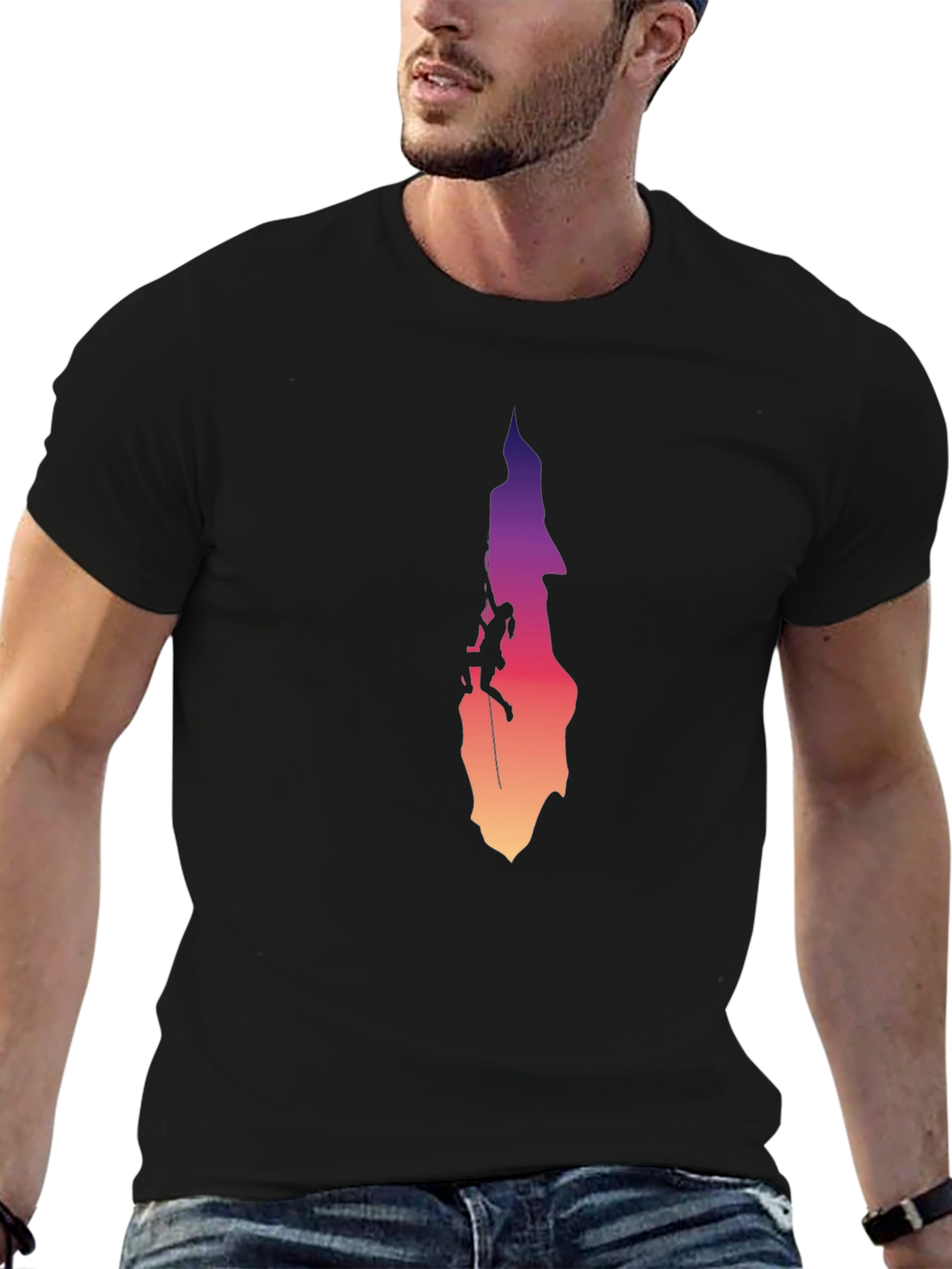 Climbing Silhouette Graphic Tee - Rock Climbing Shirt