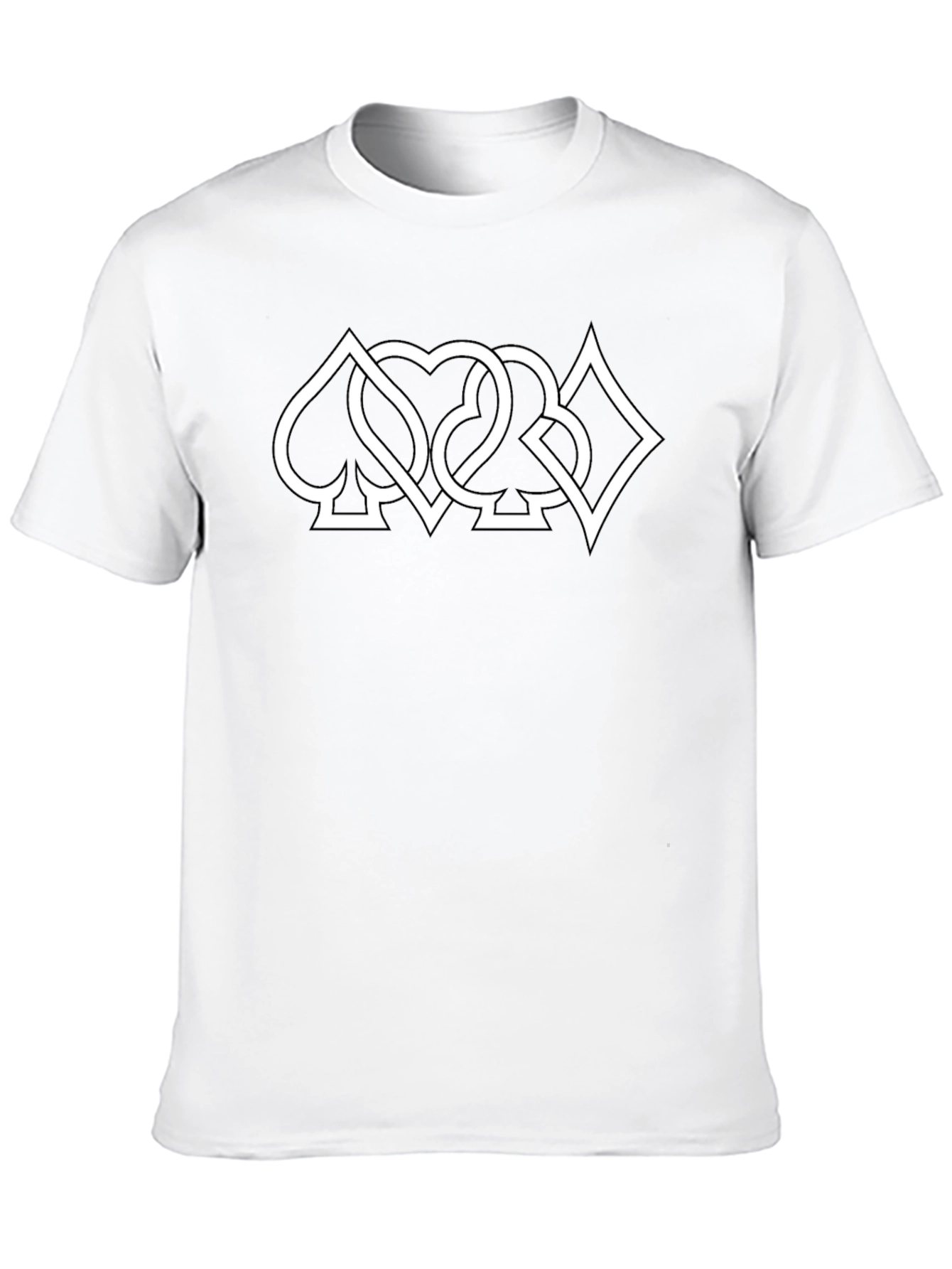 Playing Card Suit Graphic Tee - Black