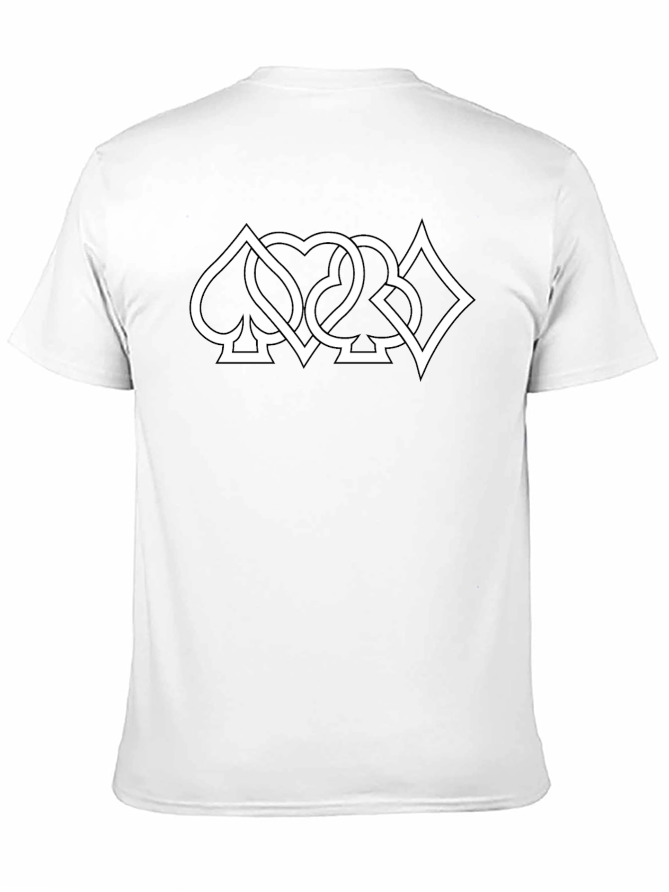 Playing Card Suit Graphic Tee - Black