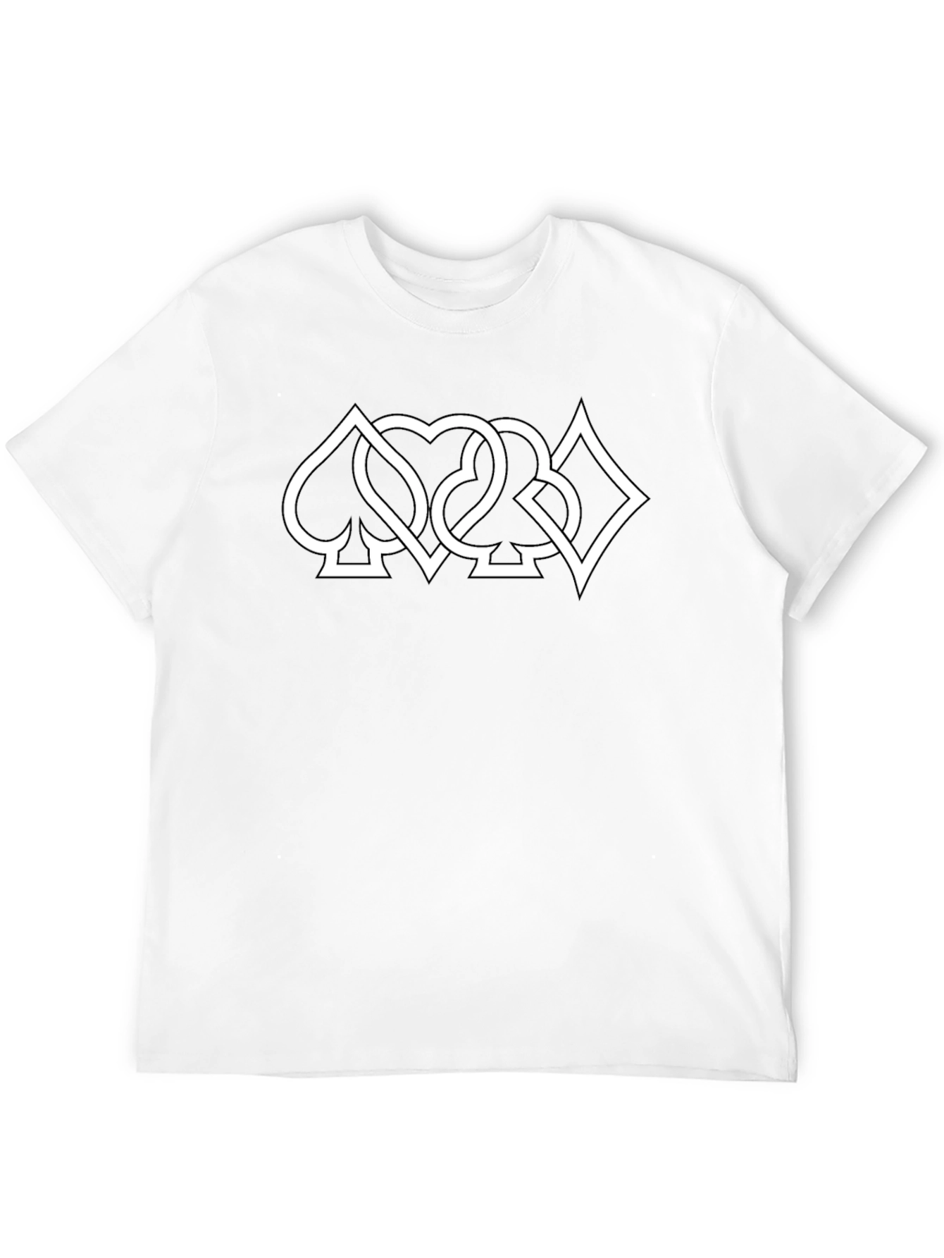 Playing Card Suit Graphic Tee - Black