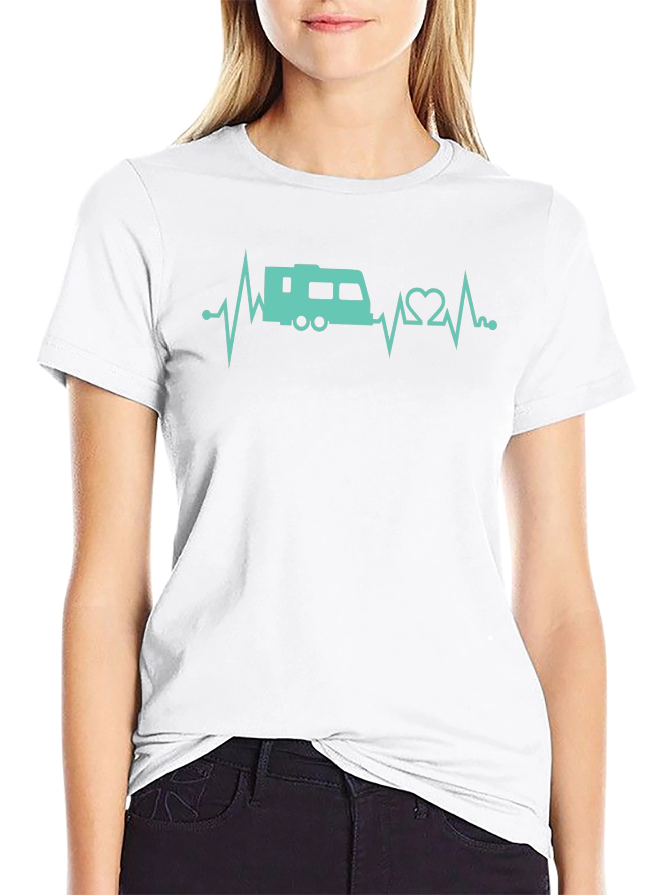 RV Heartbeat T-Shirt - Camping Lover Tee