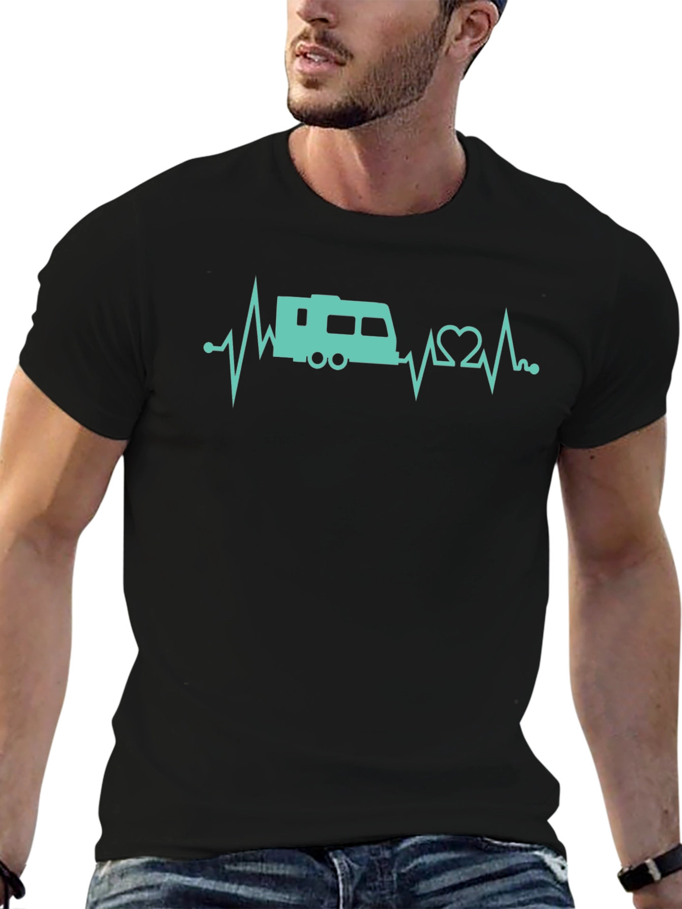 RV Heartbeat T-Shirt - Camping Lover Tee