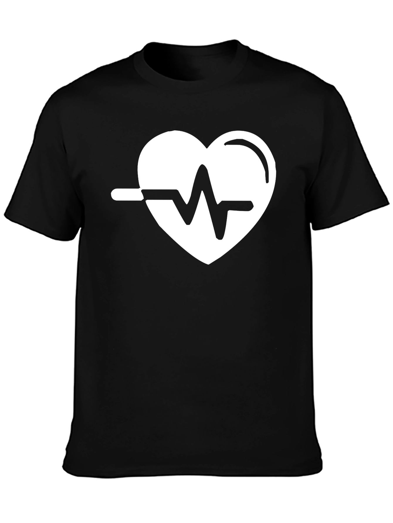 Heartbeat Graphic Tee - Black T-Shirt