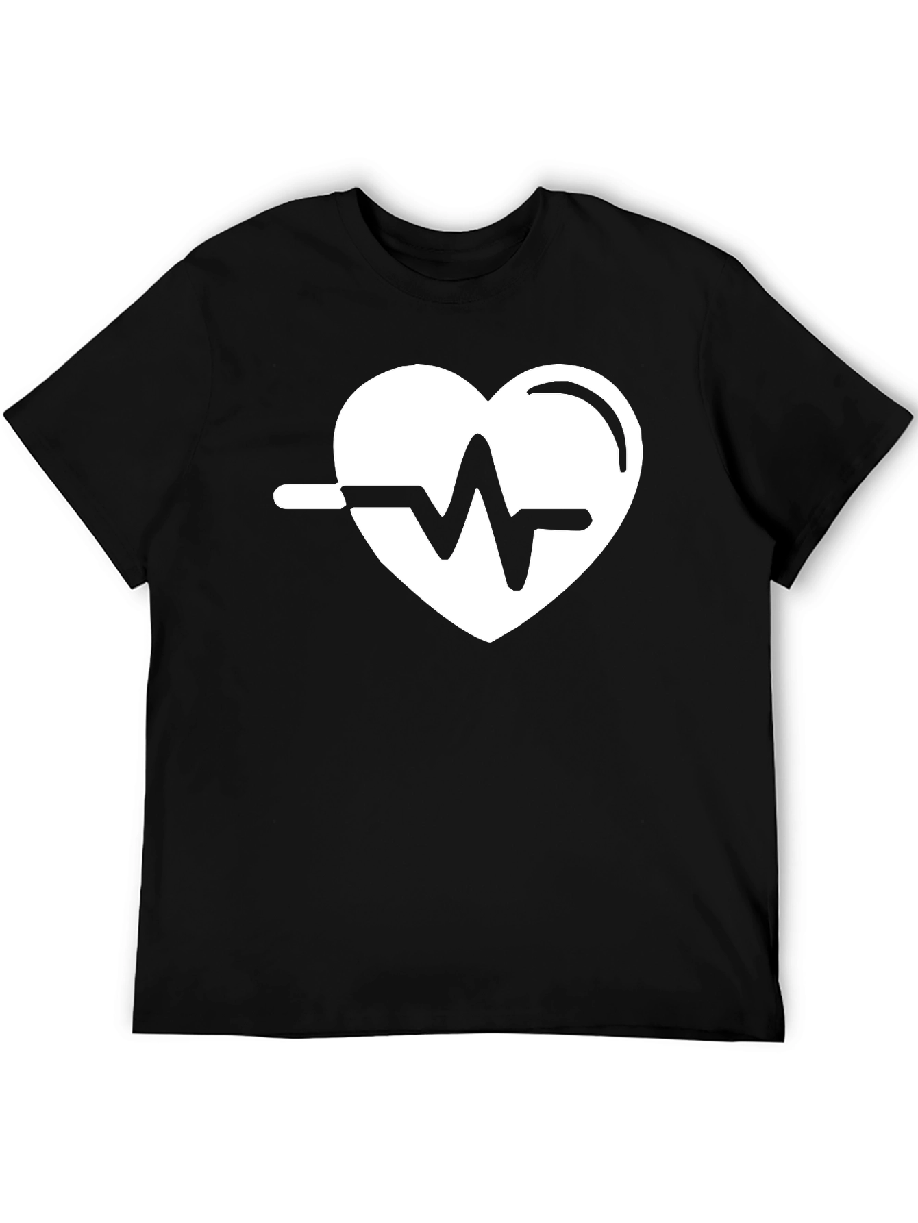 Heartbeat Graphic Tee - Black T-Shirt