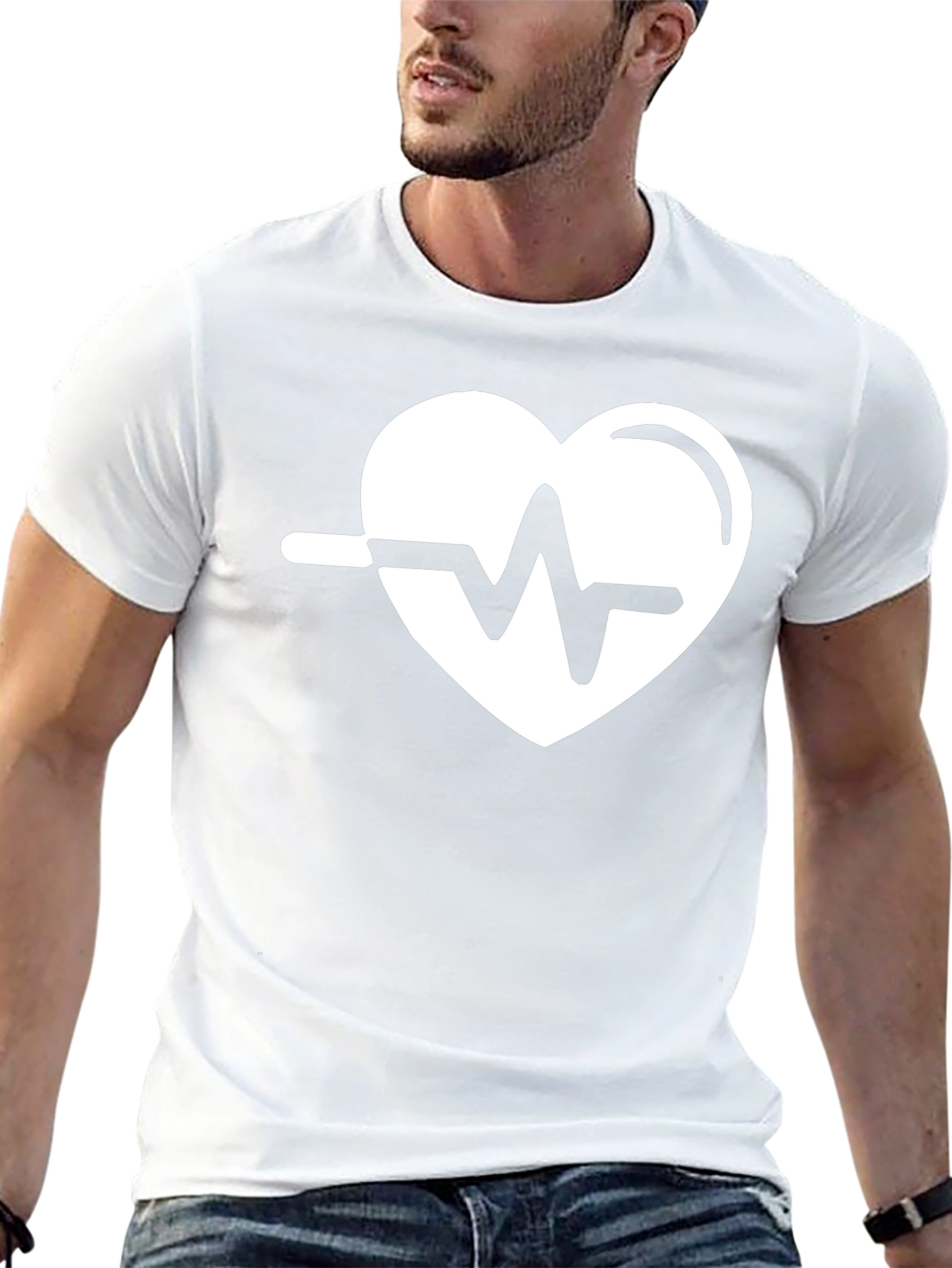 Heartbeat Graphic Tee - Black T-Shirt