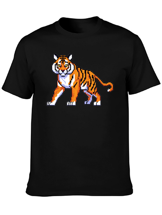 Pixel Tiger Graphic T-Shirt - Retro Gaming Style!