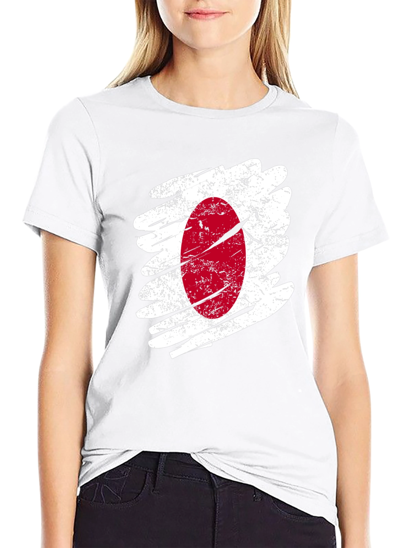 Japanese Flag Grunge Style T-Shirt