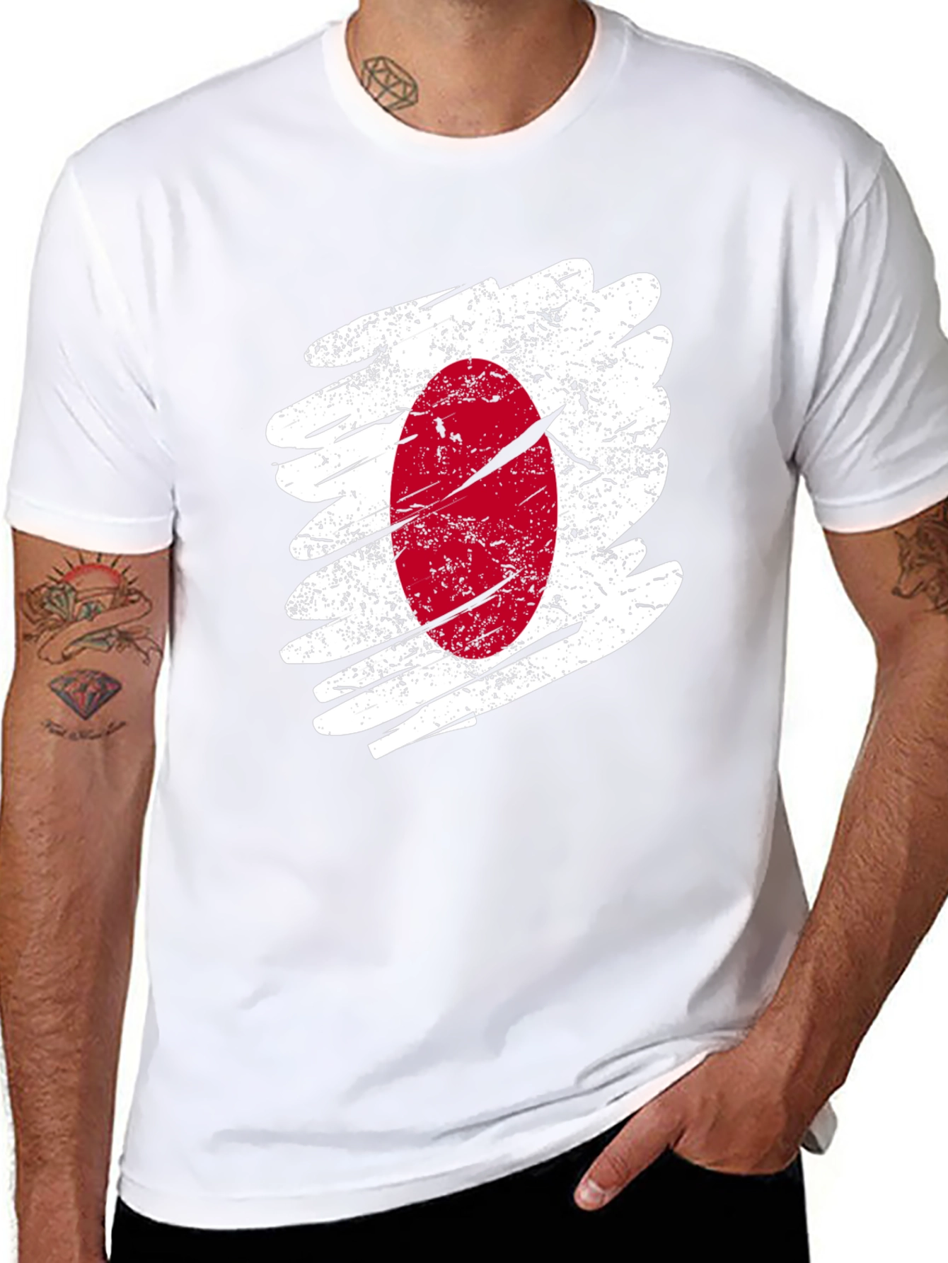 Japanese Flag Grunge Style T-Shirt